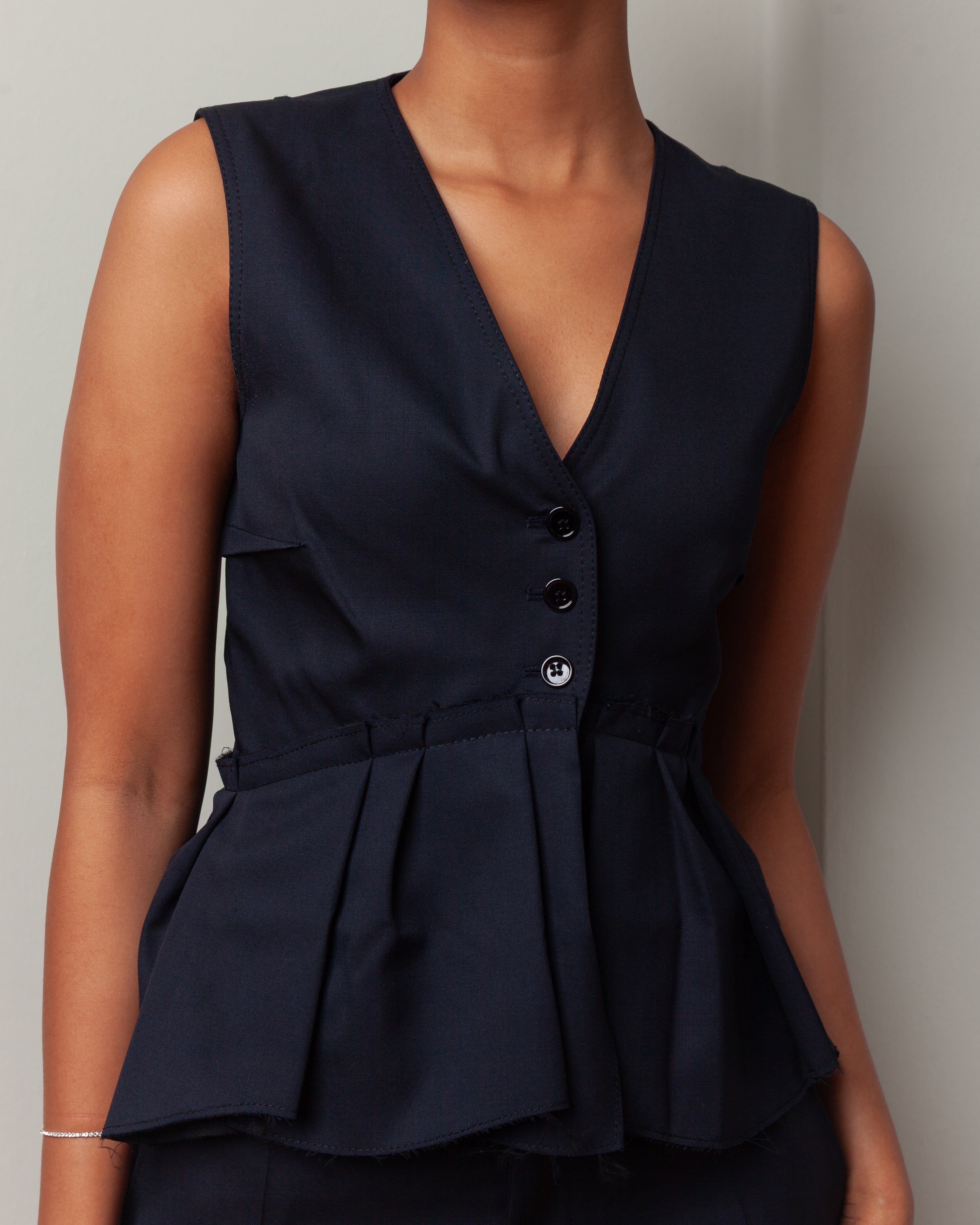 Nackiye-Bang Bang Vest - Midnight Noir-Tops-Boboli-Vancouver-Canada