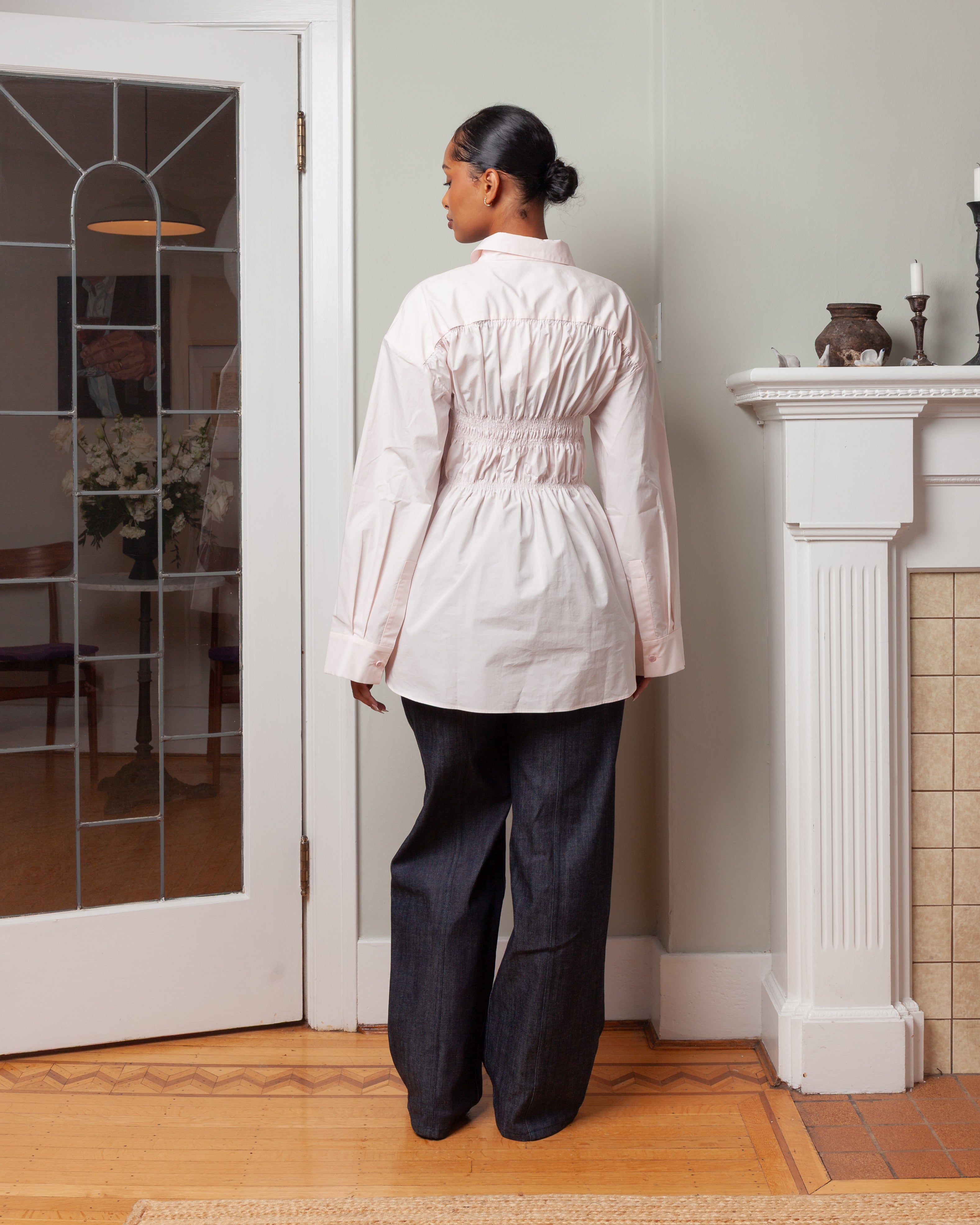 Cecilie Bahnsen-Braxton Shirt - Blush Pink-Shirts-Boboli-Vancouver-Canada