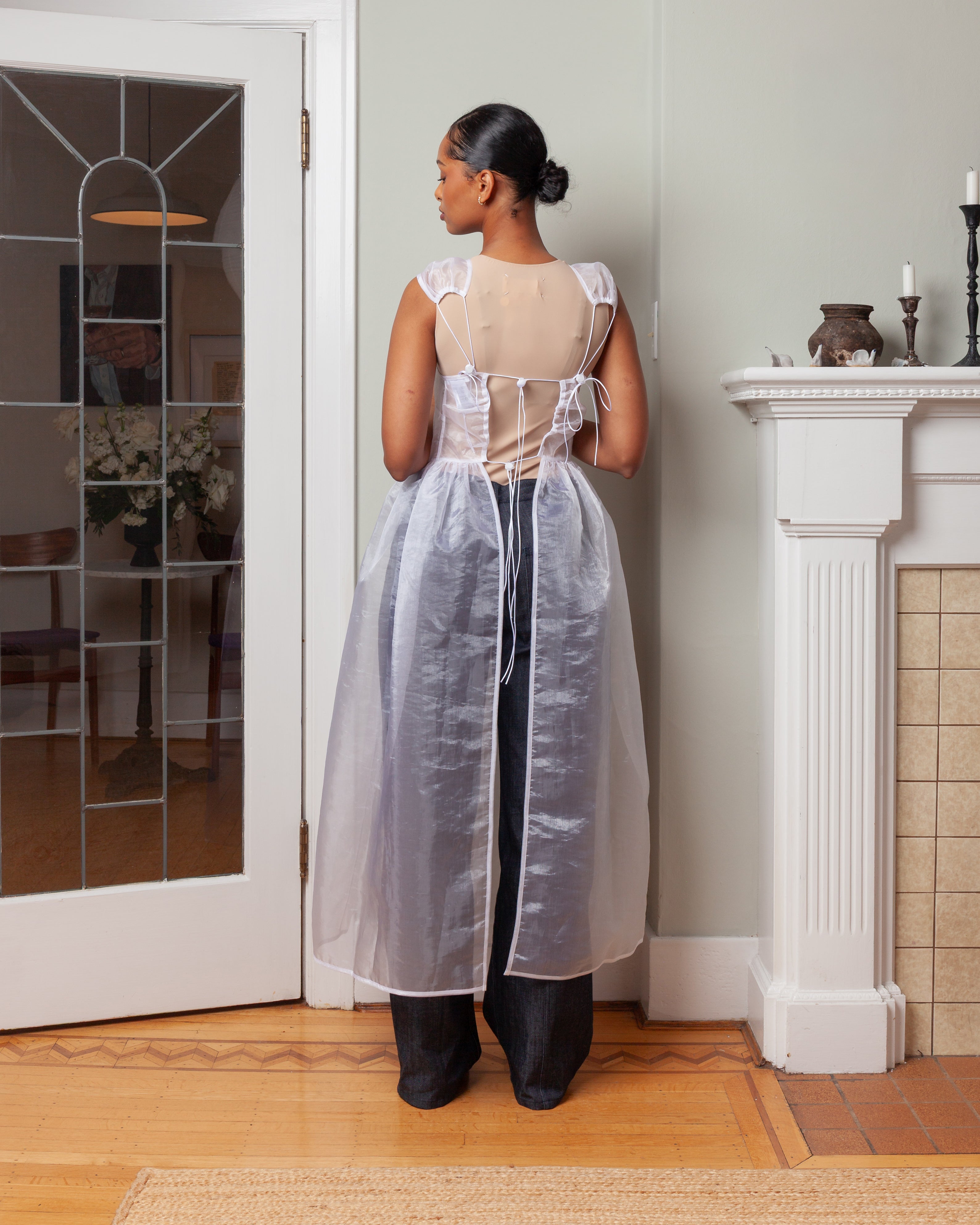 Cecilie Bahnsen-Camilla Overlay Dress - White-Dresses-Boboli-Vancouver-Canada