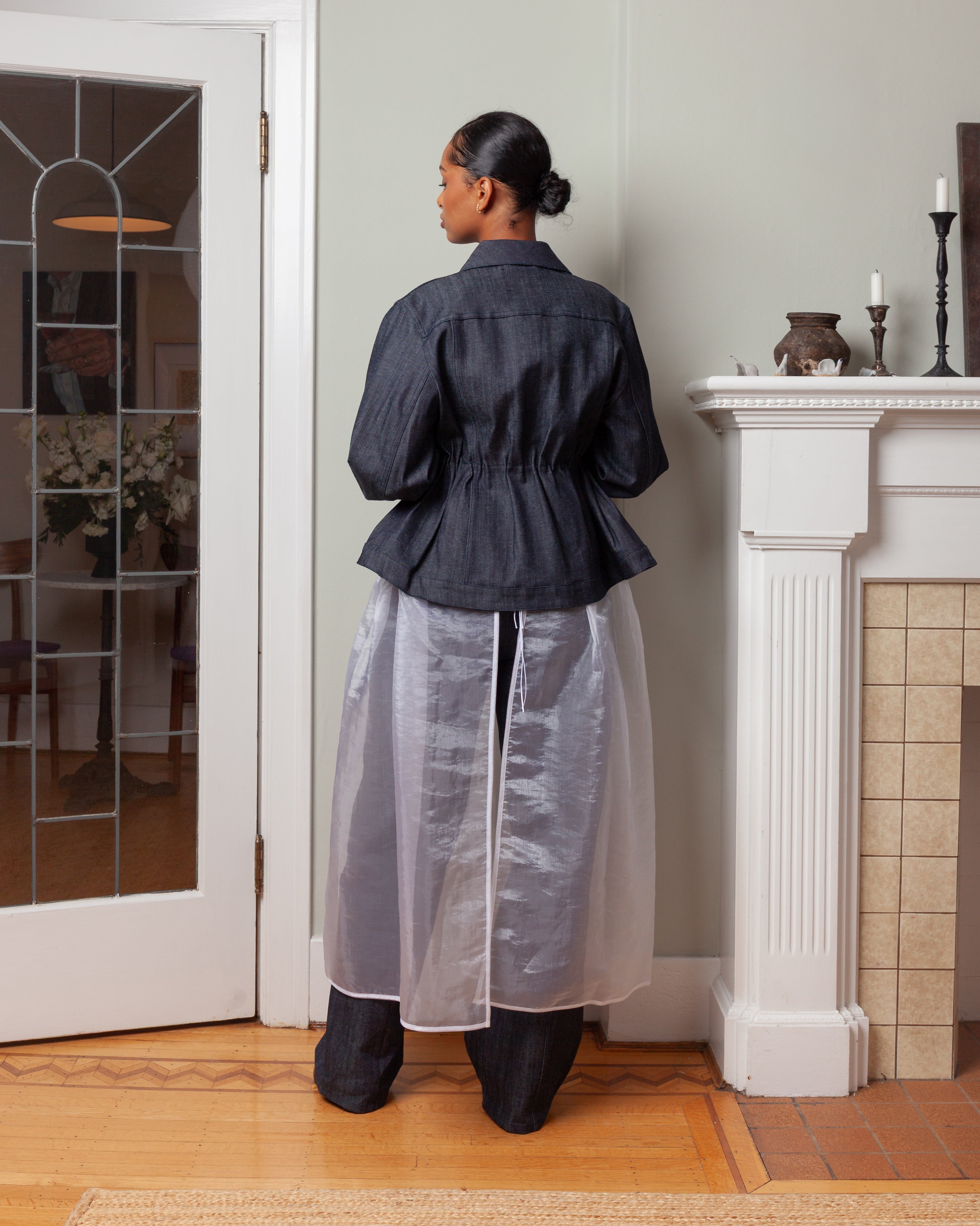 Cecilie Bahnsen-Candida Denim Jacket - Indigo-Jackets-Boboli-Vancouver-Canada