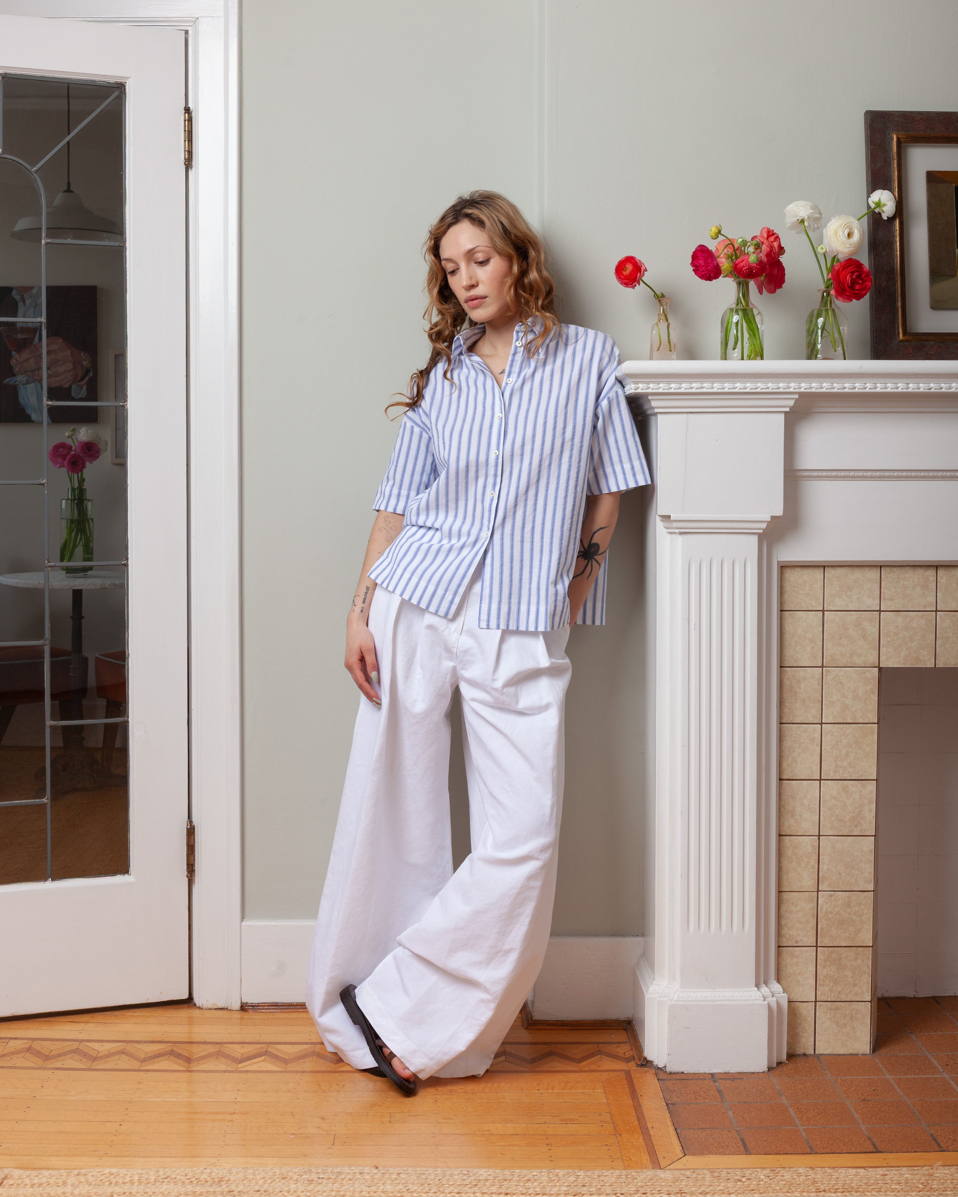Callie Half Sleeves Shirt - Sea