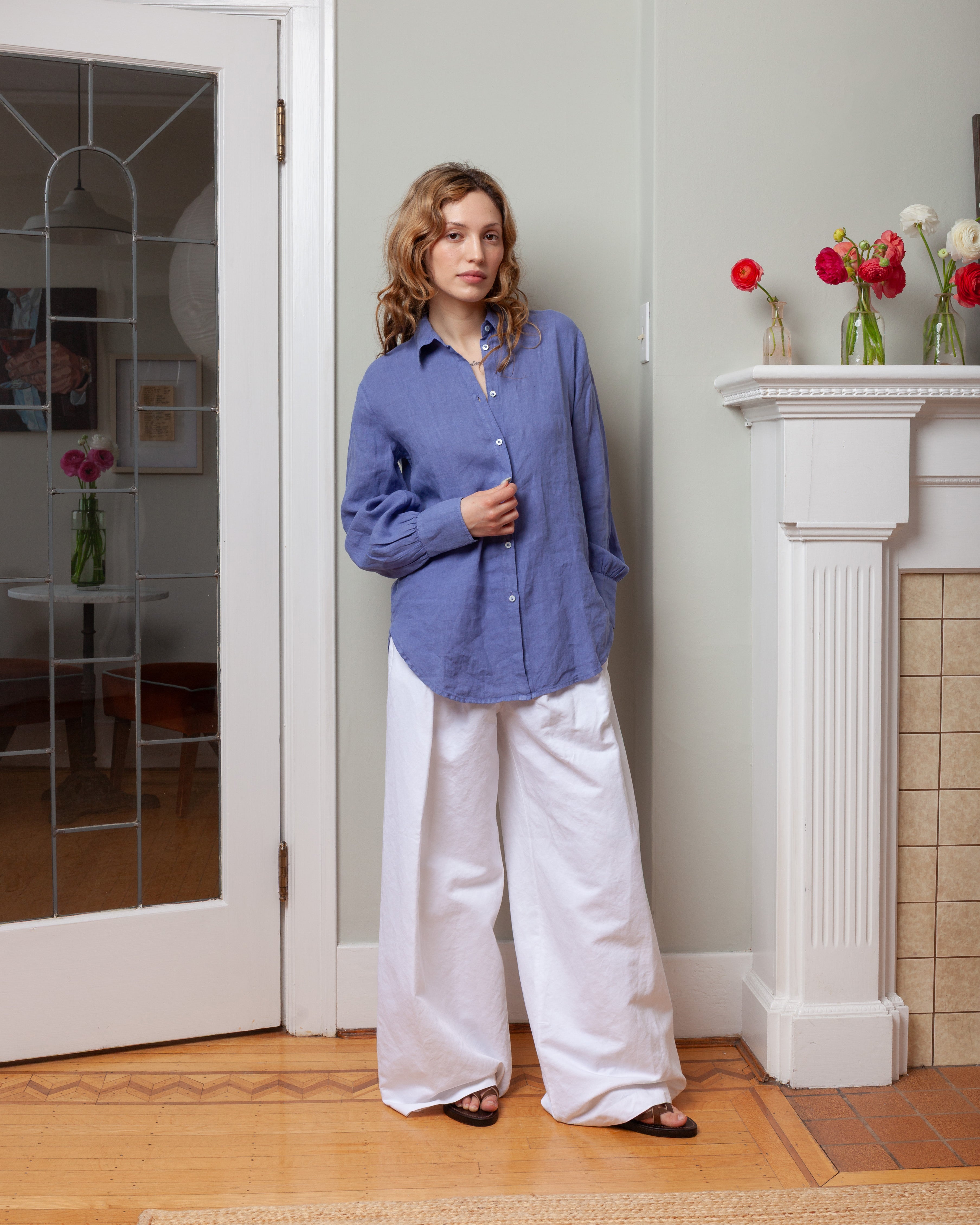 Karly Wide Leg Pants - White