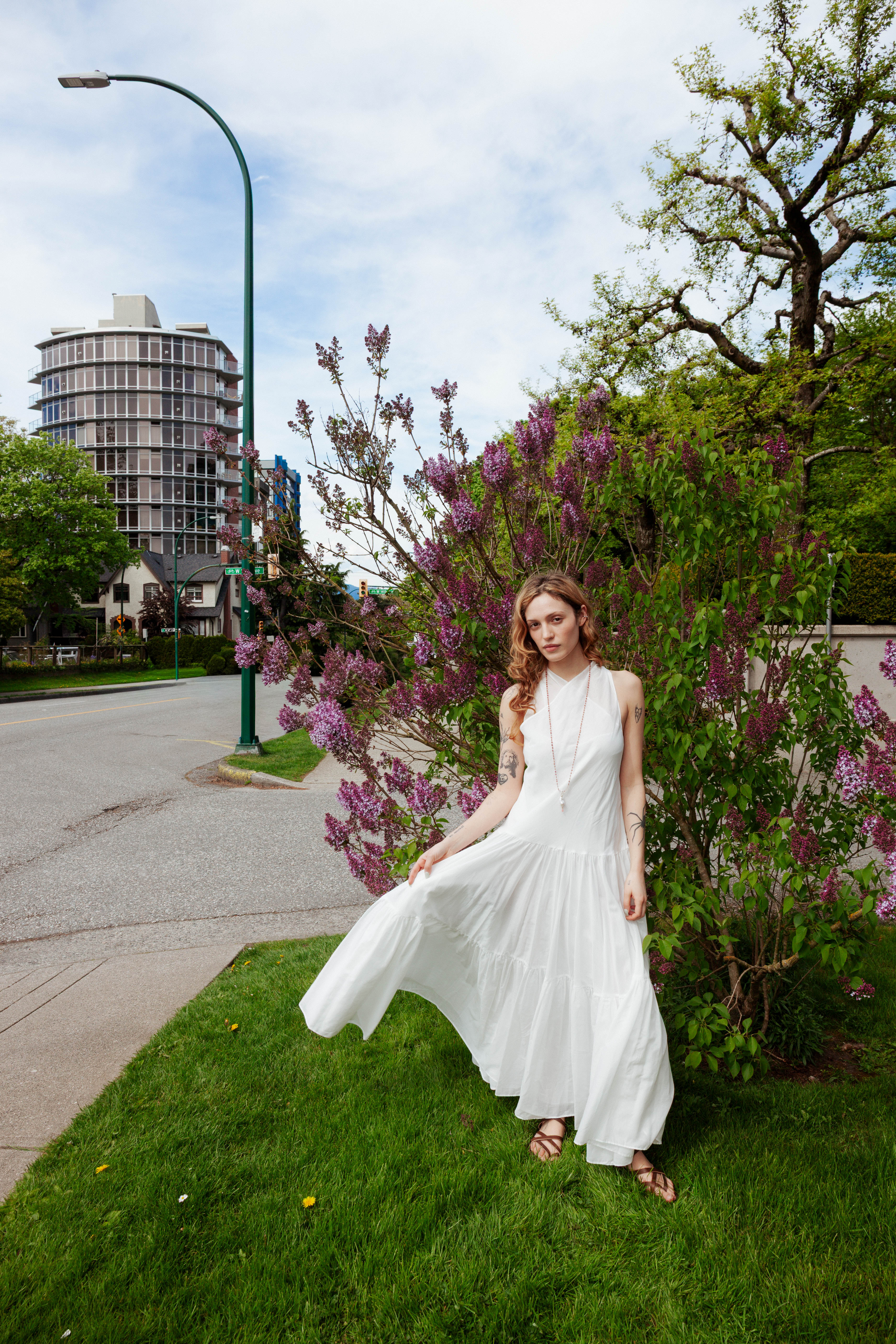 Aspesi-Cotton Voile Sundress - White-Dresses-Boboli-Vancouver-Canada