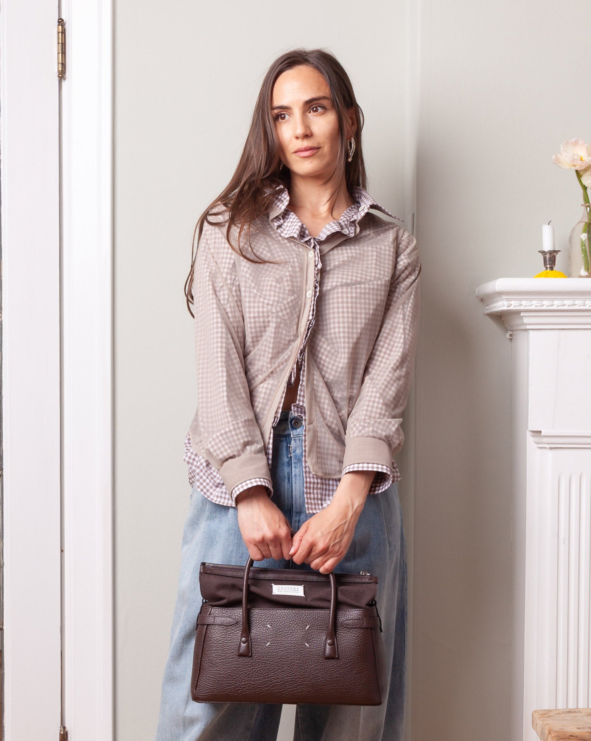 Maison Margiela-Layer Shirt - Brown-Shirts-Boboli-Vancouver-Canada