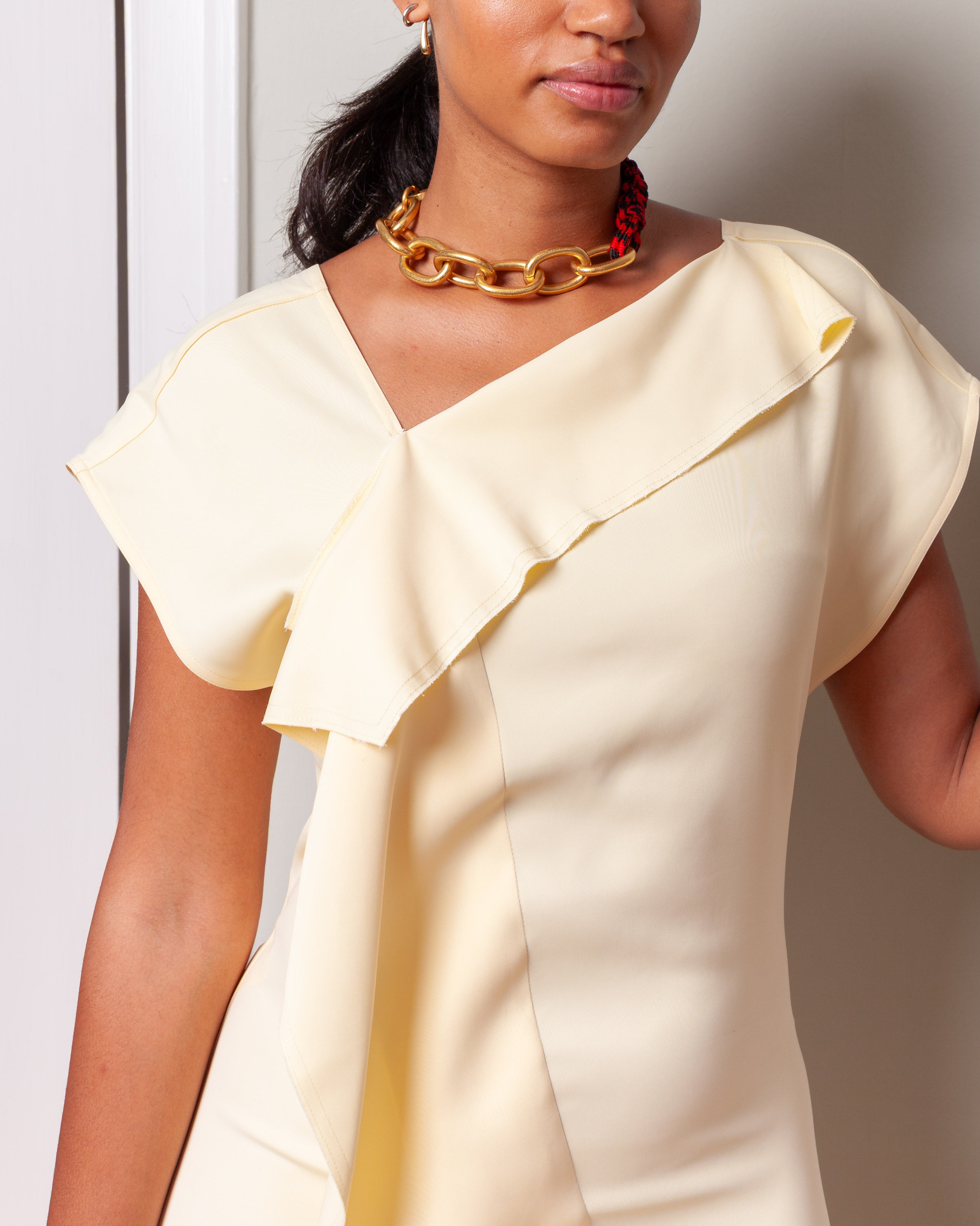 Plan C-Panel Long Dress - Eggnog-Dresses-Boboli-Vancouver-Canada