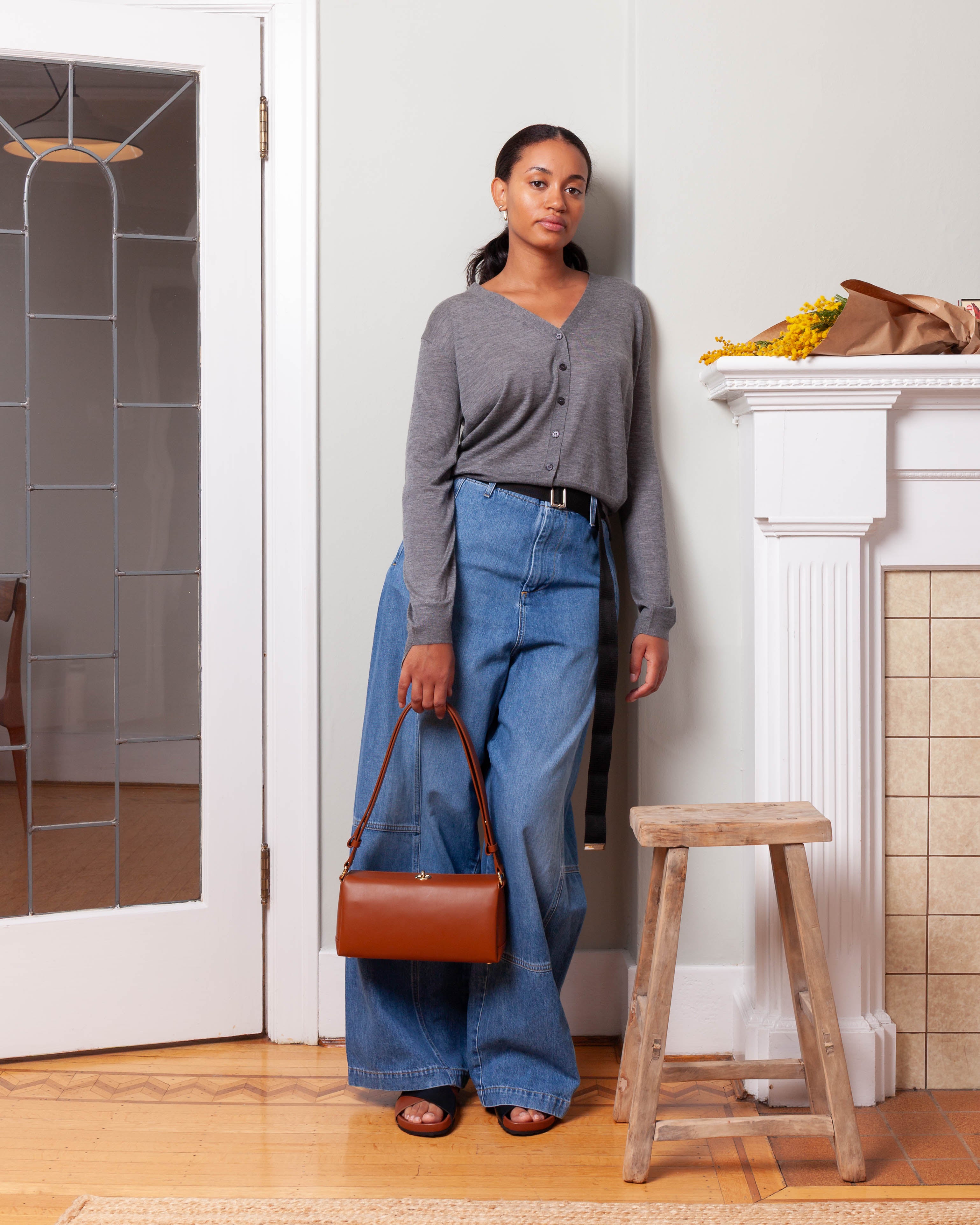 Plan C-Denim w/Detachable Belt - Indigo-Pants-Boboli-Vancouver-Canada