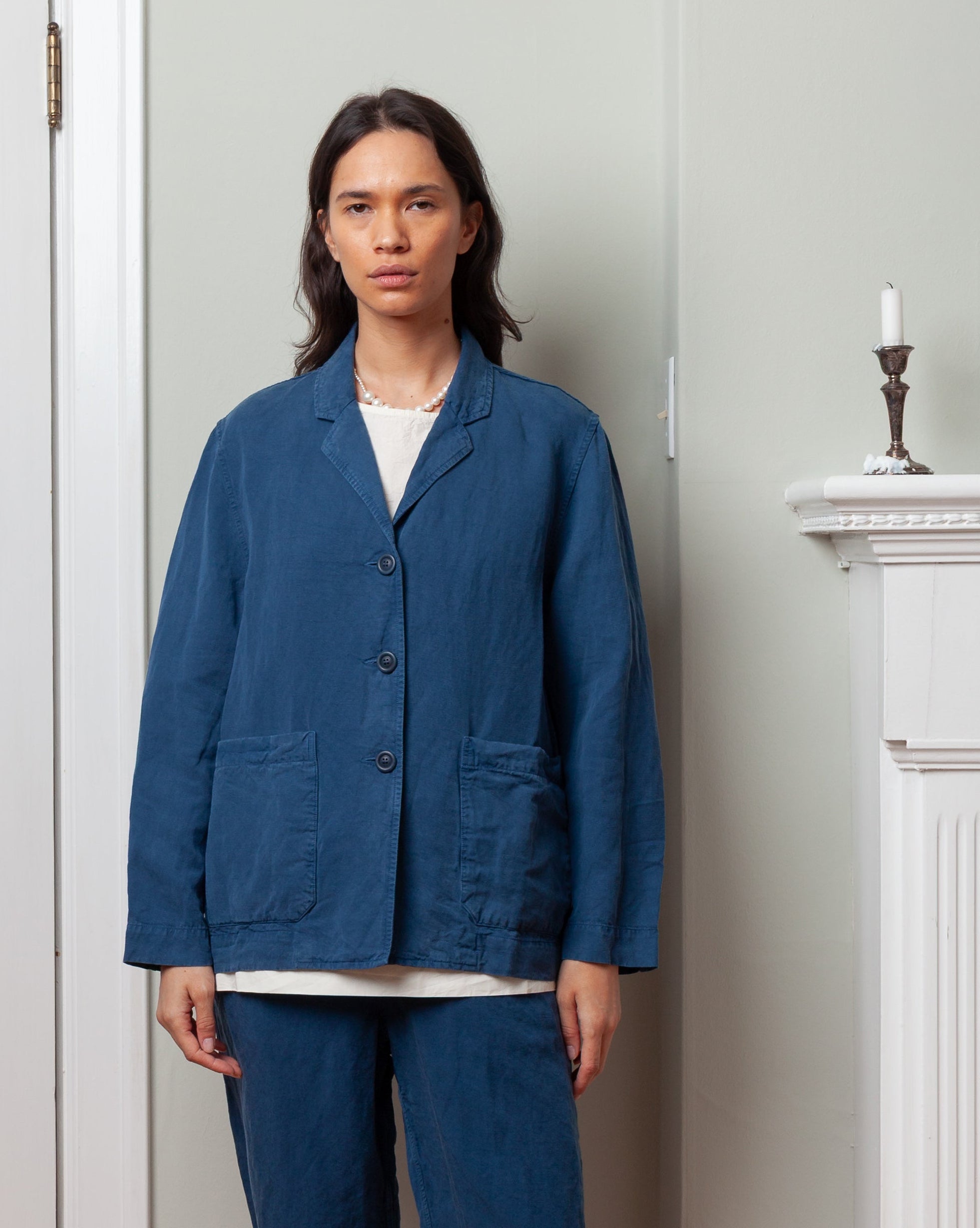 Casey Casey-Workwear Puddy Jacket - Tuareg - Blue-Jackets-Boboli-Vancouver-Canada