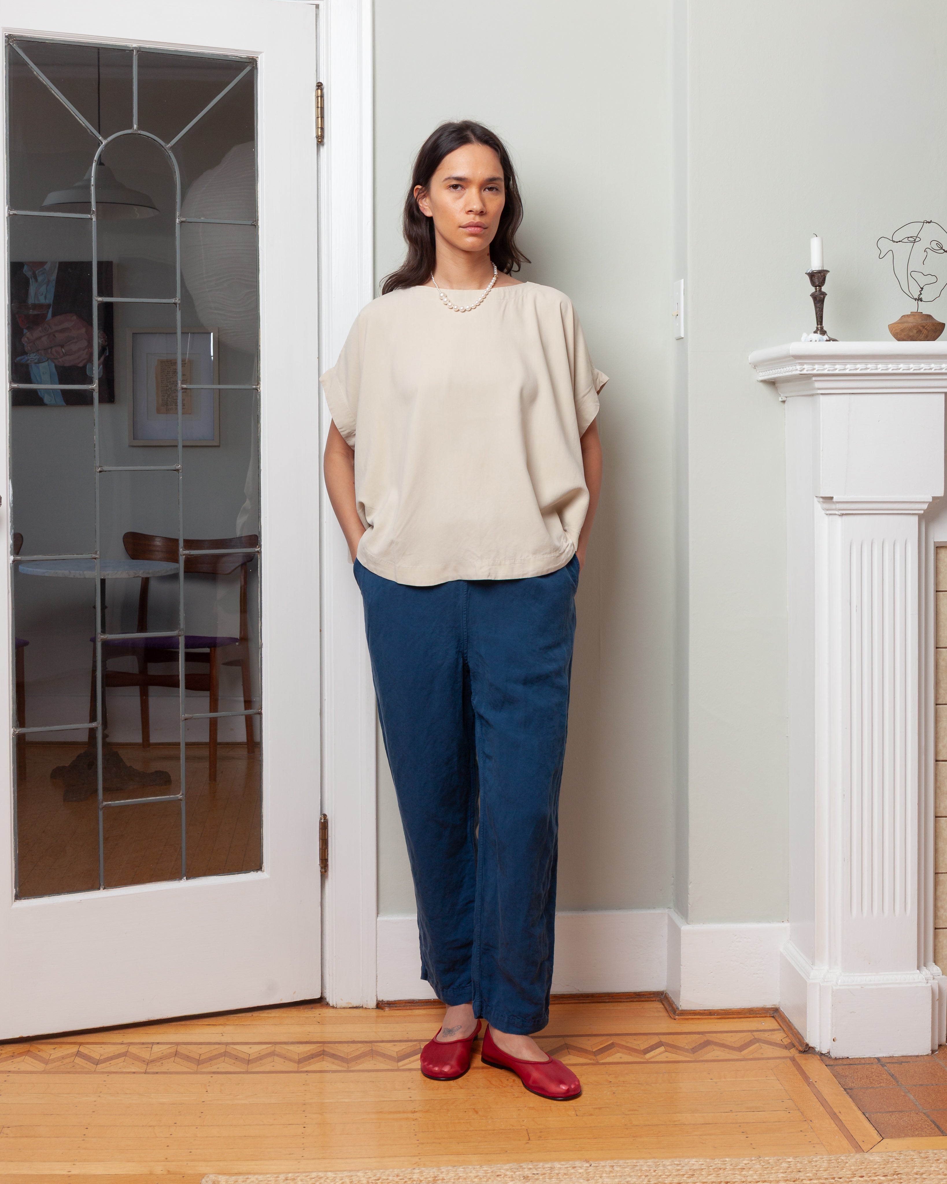 Casey Casey-Francesca Top - Spun Silk - Beige-Tops-Boboli-Vancouver-Canada