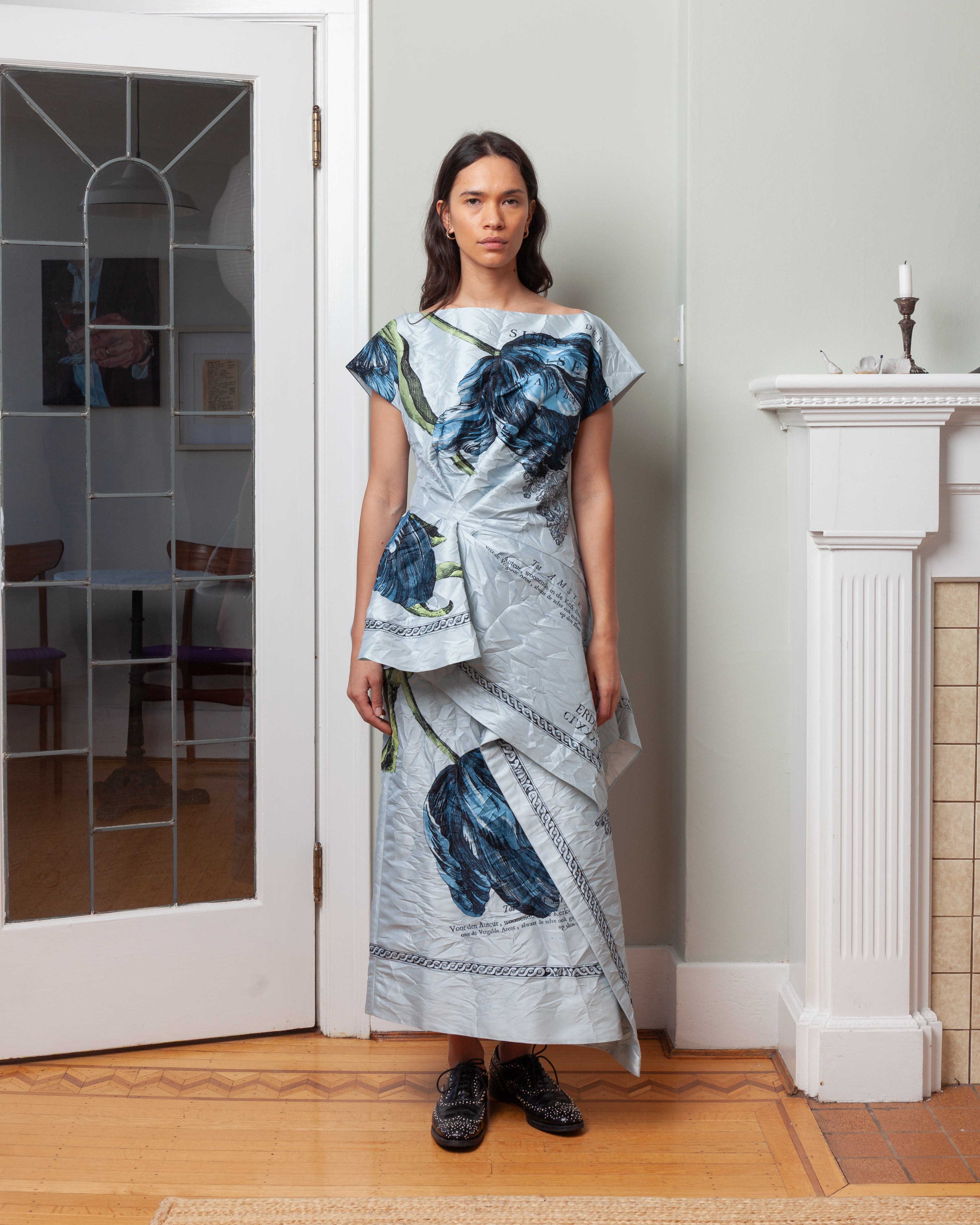 Erdem-Draped Midi Skirt - Powder Blue-Skirts-Boboli-Vancouver-Canada