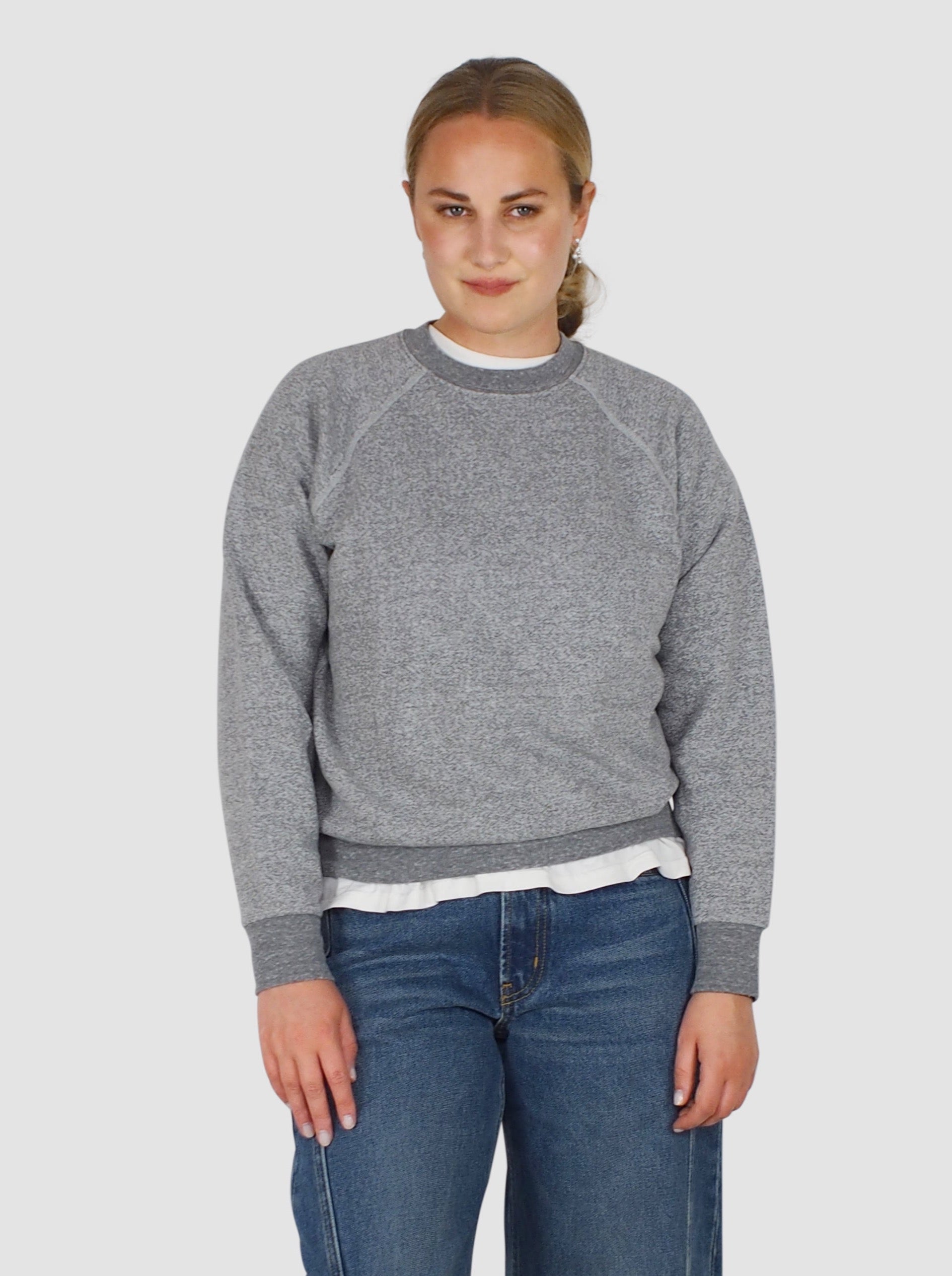 Crew Neck Sweatshirt - Heather Grey