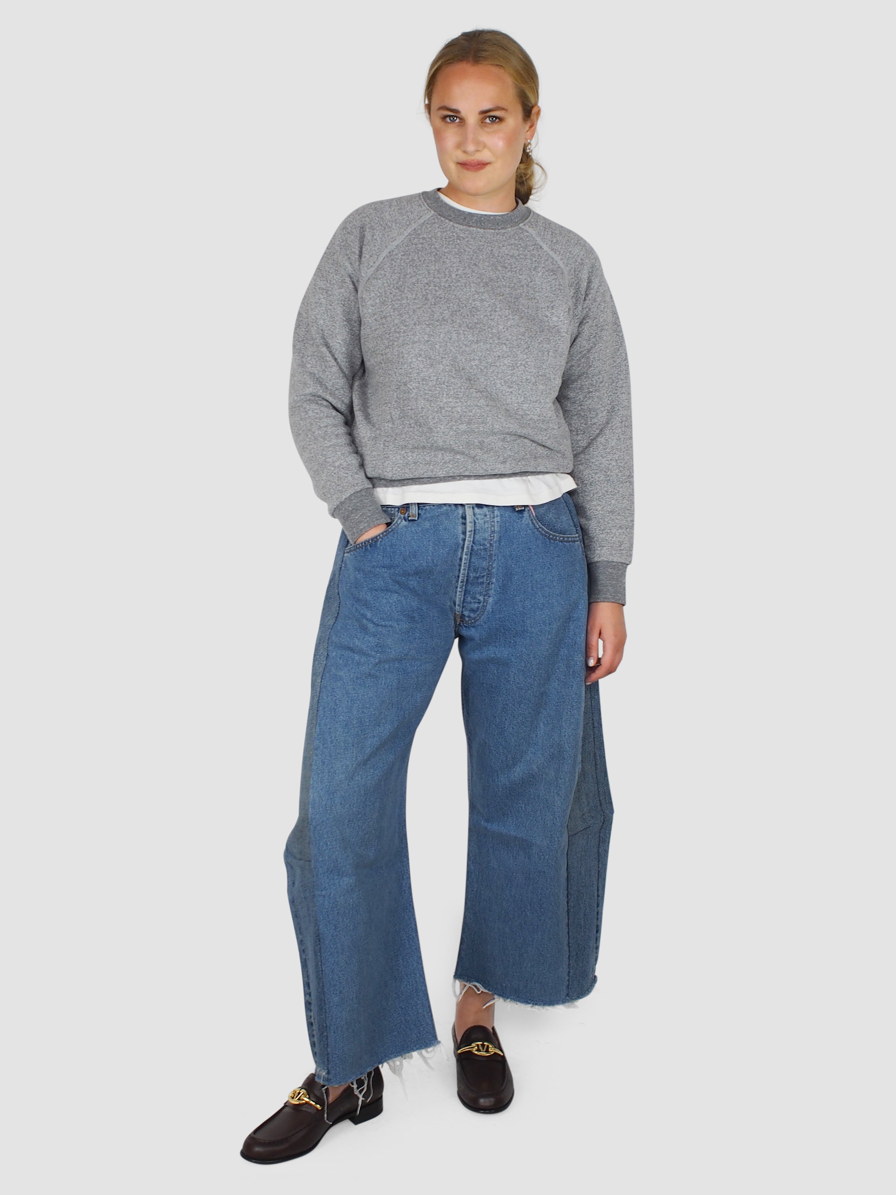 Crew Neck Sweatshirt - Heather Grey