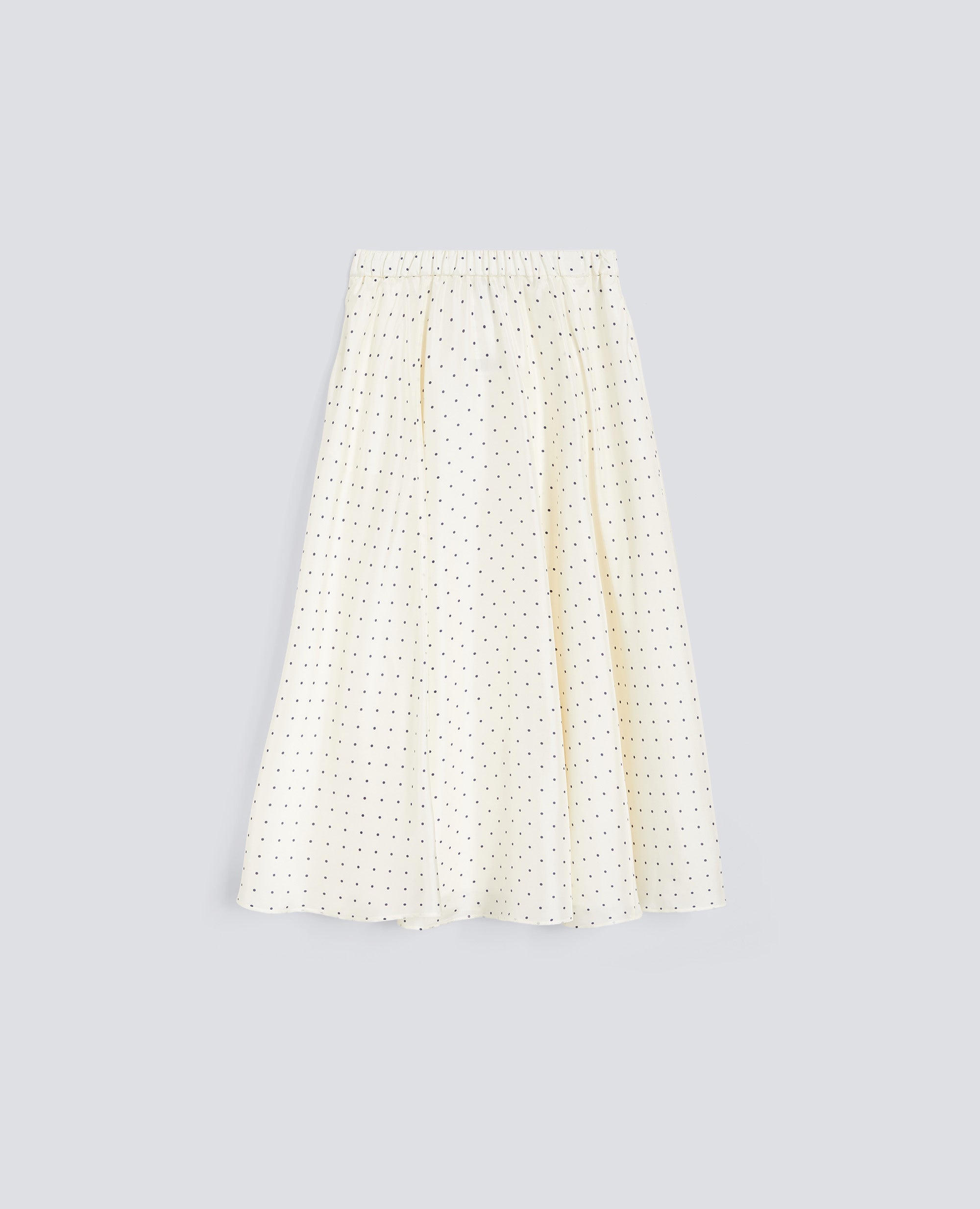 Aspesi-Silk Habutai Skirt Printed With Polka Dots - Pois Natur-Skirts-Boboli-Vancouver-Canada