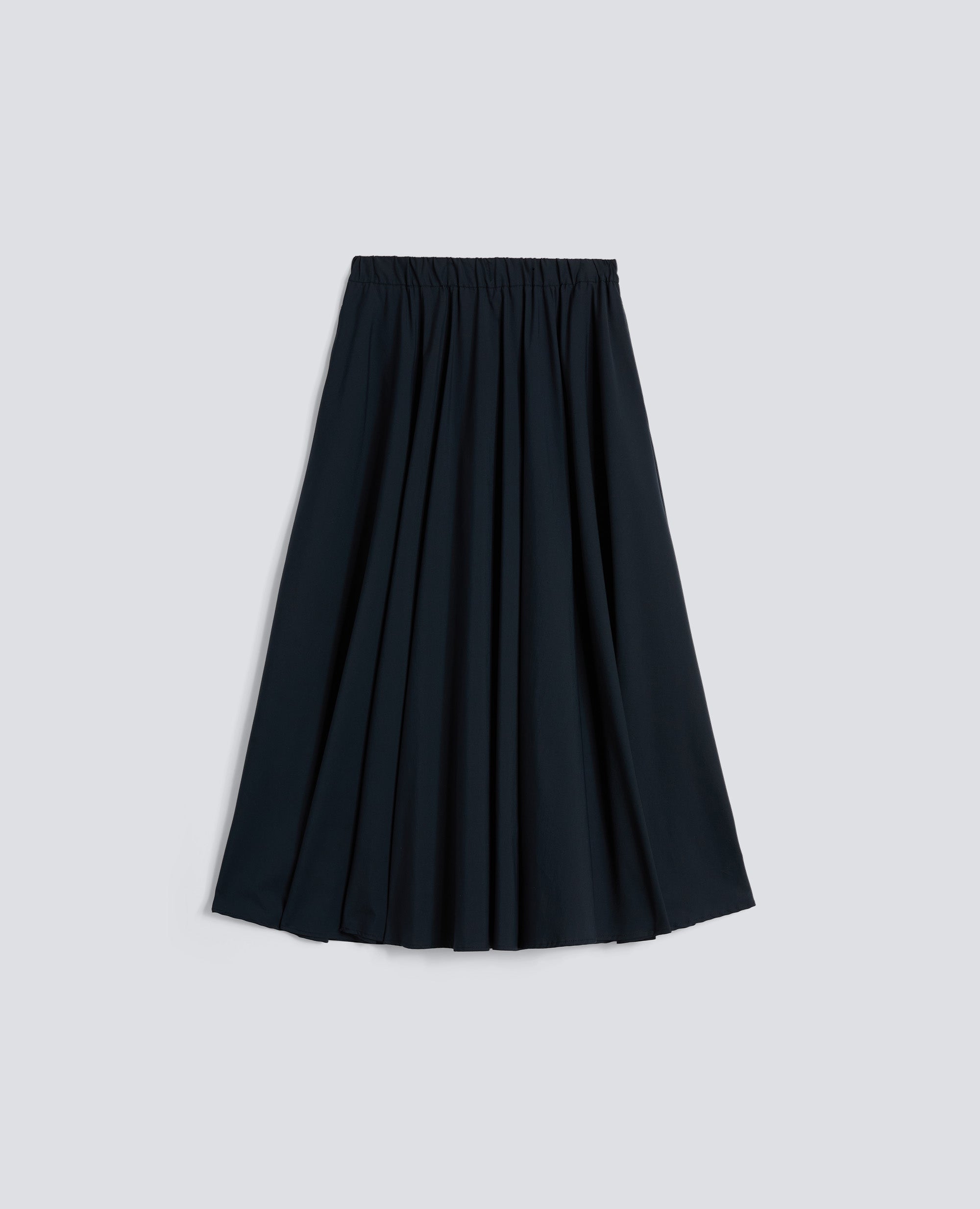 Aspesi-Cotton Poplin And Stretch Nylon Skirt - Navy Blue-Skirts-Boboli-Vancouver-Canada