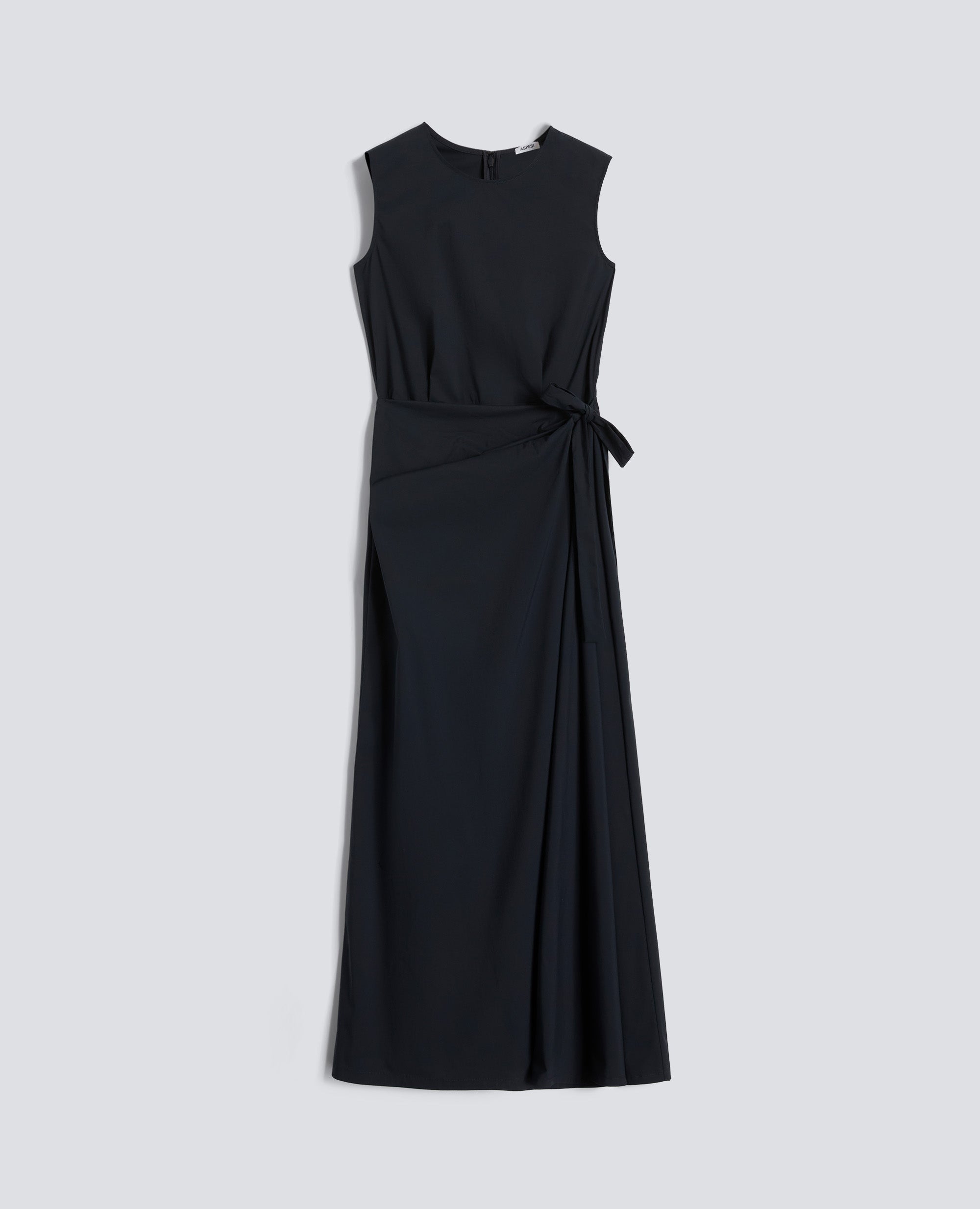 Aspesi-Stretch Nylon Cotton Poplin Dress - Navy Blue-Dresses-Boboli-Vancouver-Canada