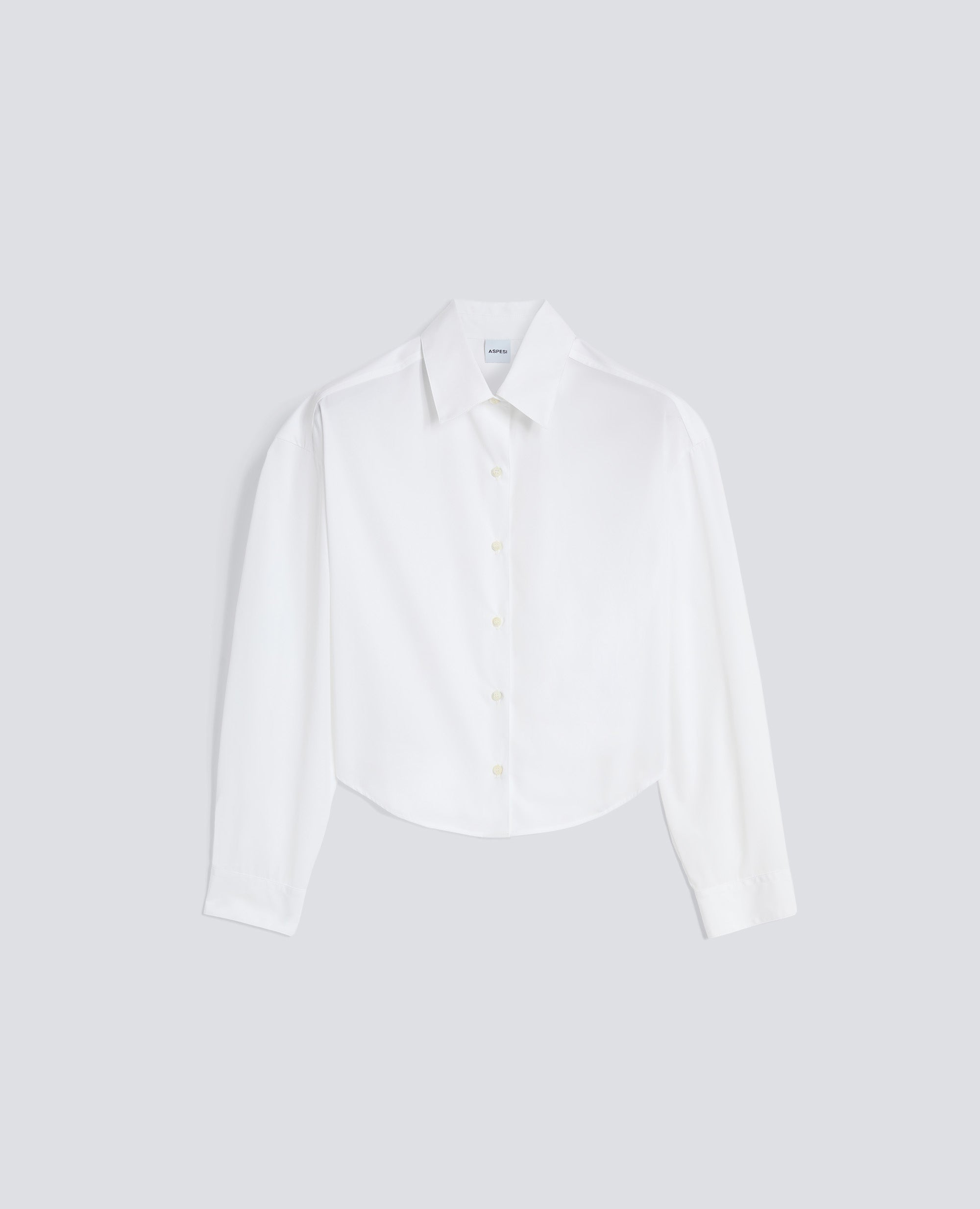 Aspesi-Cotton Poplin Shirt - White-Blouses-Boboli-Vancouver-Canada
