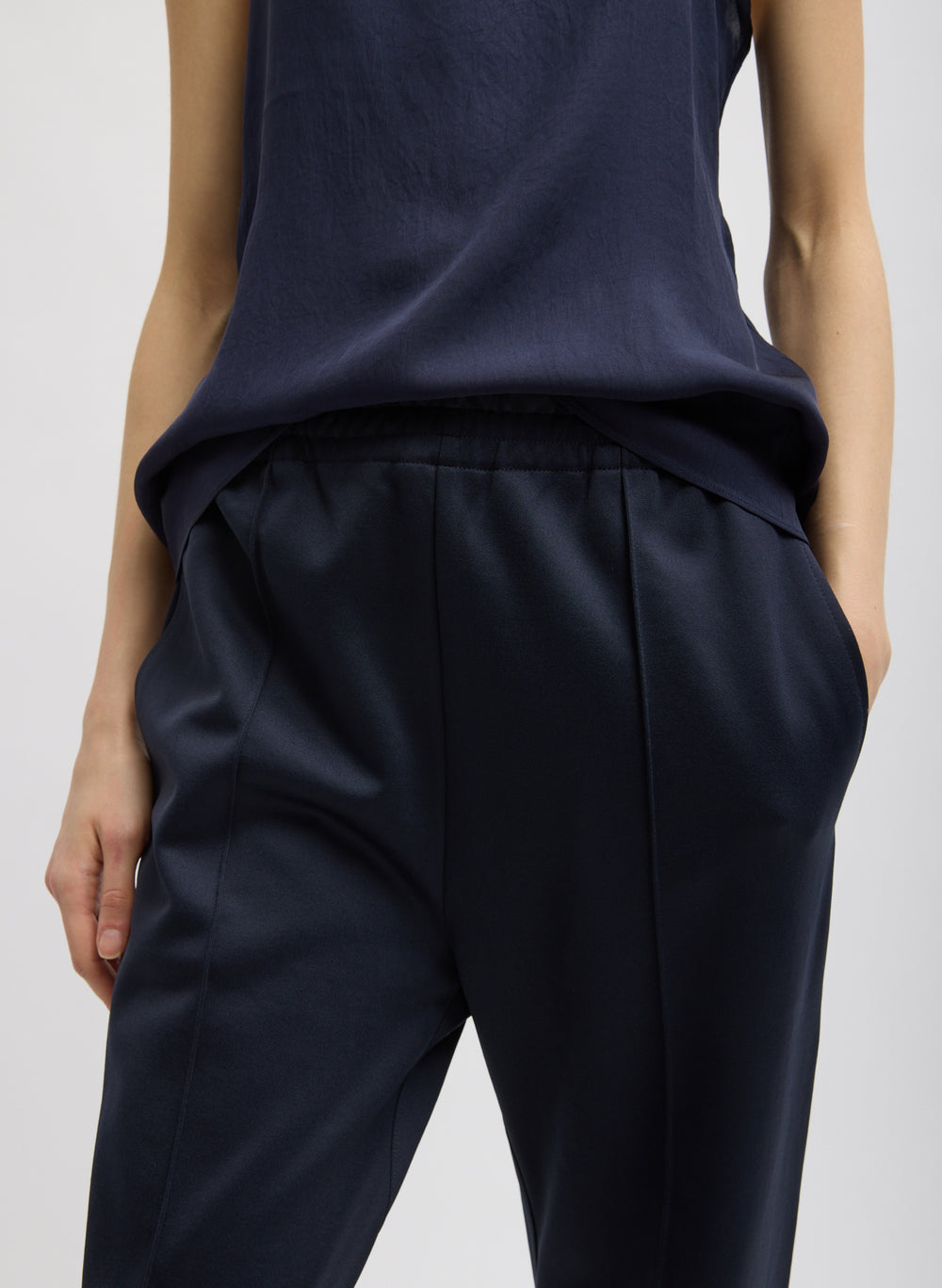 Tibi-Active Knit Scottie Jogger - Navy-Pants-Boboli-Vancouver-Canada
