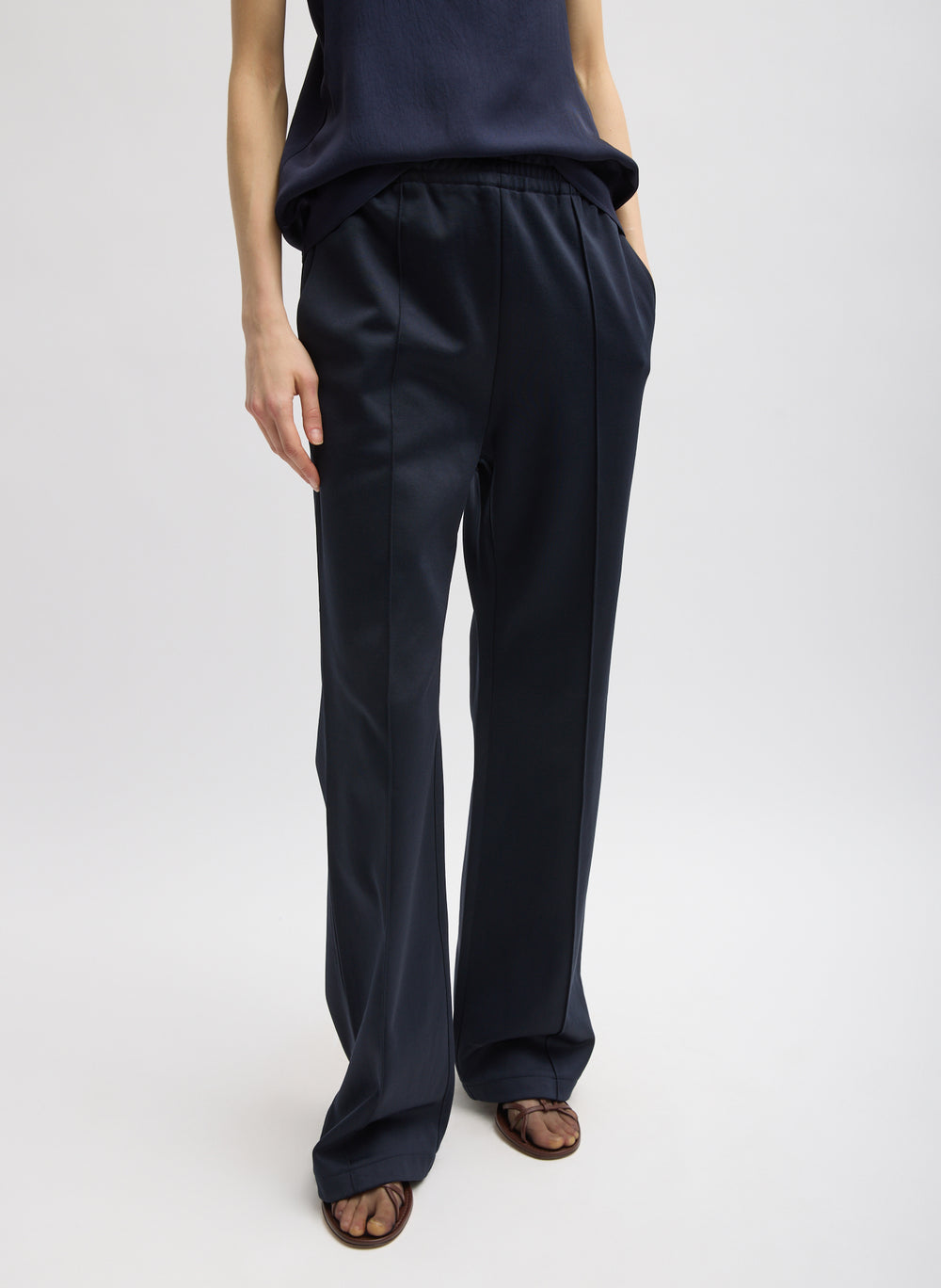 Tibi-Active Knit Scottie Jogger - Navy-Pants-Boboli-Vancouver-Canada
