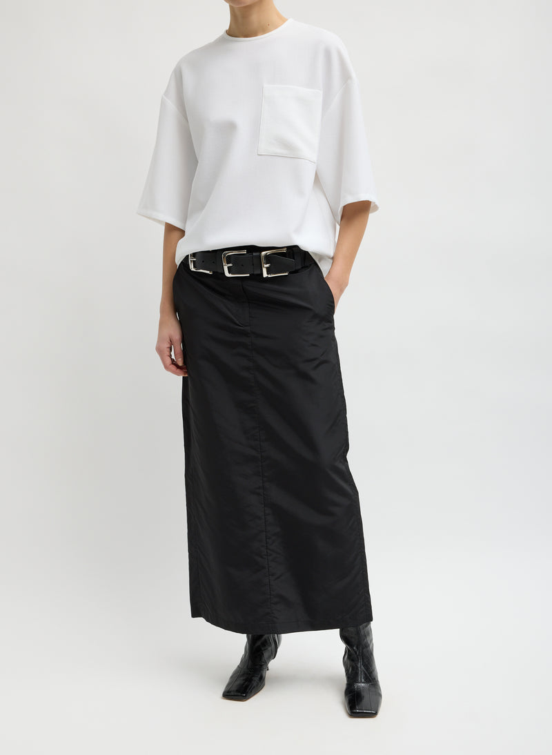 Tibi-Mica Crepe Easy T-Shirt - White-Tops-Boboli-Vancouver-Canada