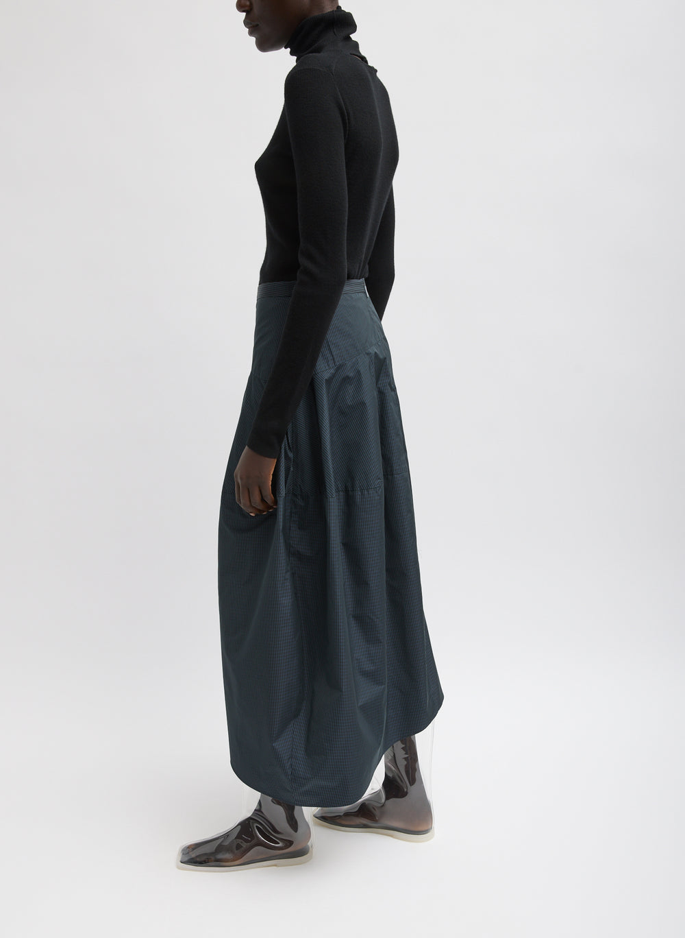 Tibi-Menswear Nylon Asymmetrical Balloon Skirt - Navy/Multi-Skirts-Boboli-Vancouver-Canada