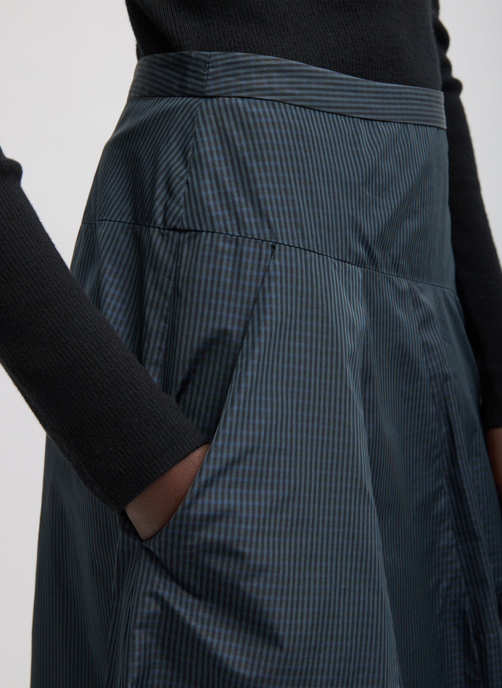 Tibi-Menswear Nylon Asymmetrical Balloon Skirt - Navy/Multi-Skirts-Boboli-Vancouver-Canada