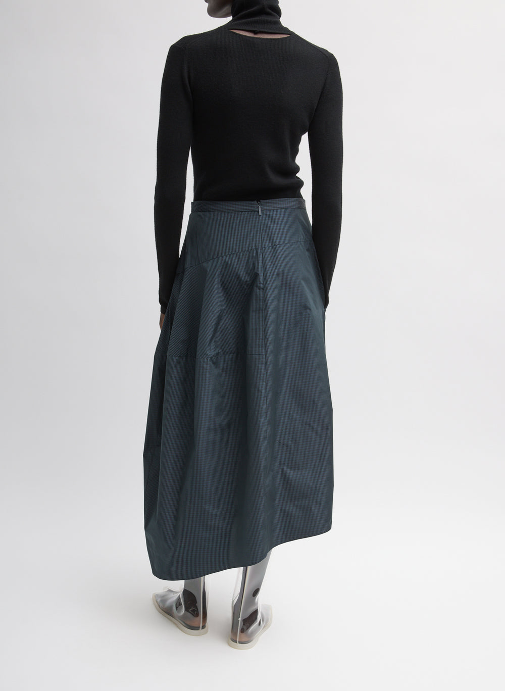 Tibi-Menswear Nylon Asymmetrical Balloon Skirt - Navy/Multi-Skirts-Boboli-Vancouver-Canada