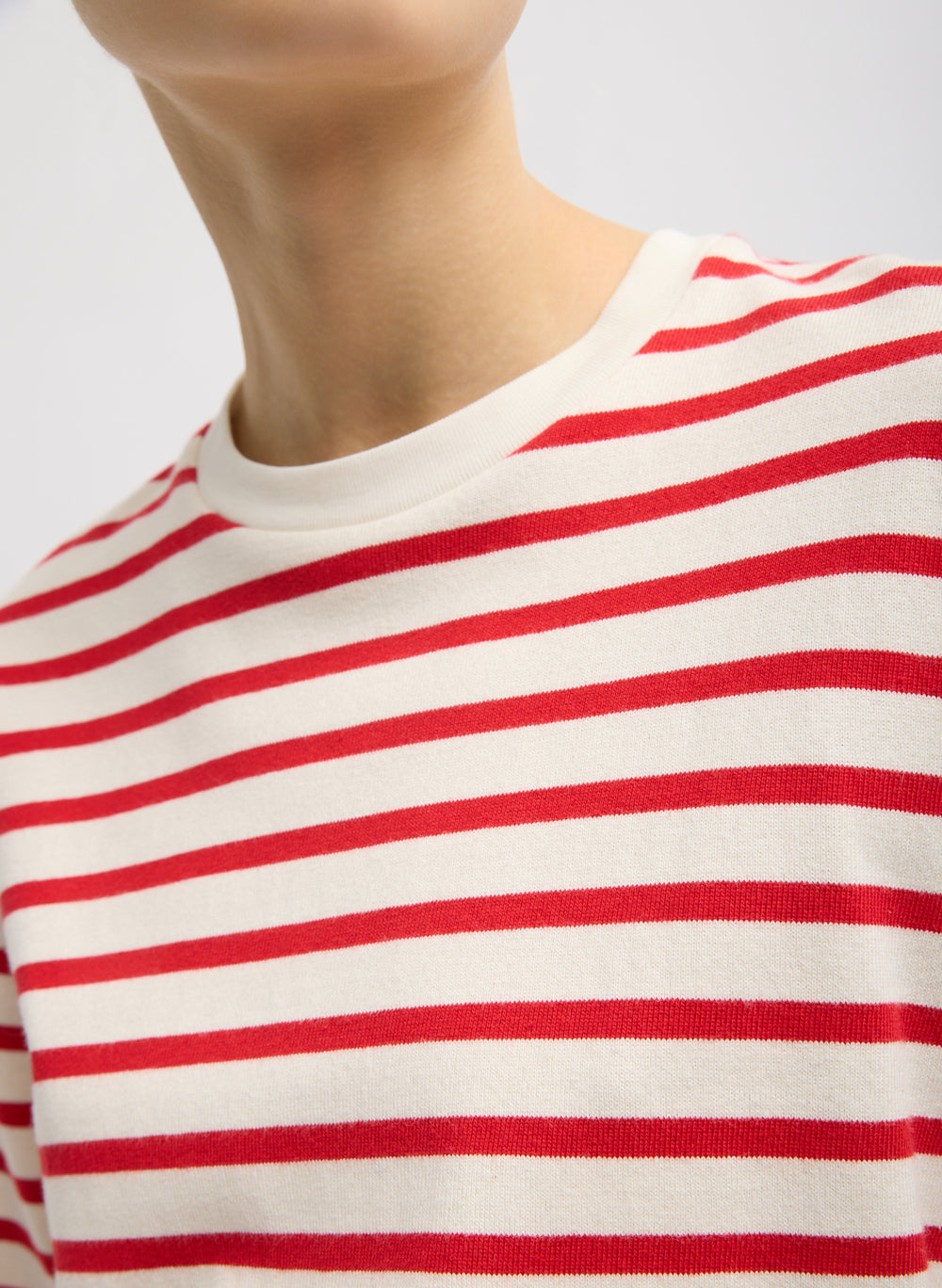 Tibi-Striped Perfect T Crewneck Long - Red/Multi-Shirts-Boboli-Vancouver-Canada