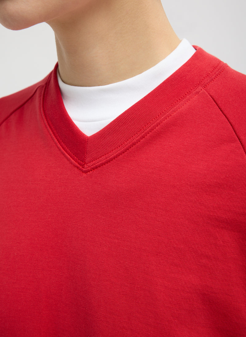 Tibi-Perfect T Vintage Sweatshirt - Red-Tops-Boboli-Vancouver-Canada