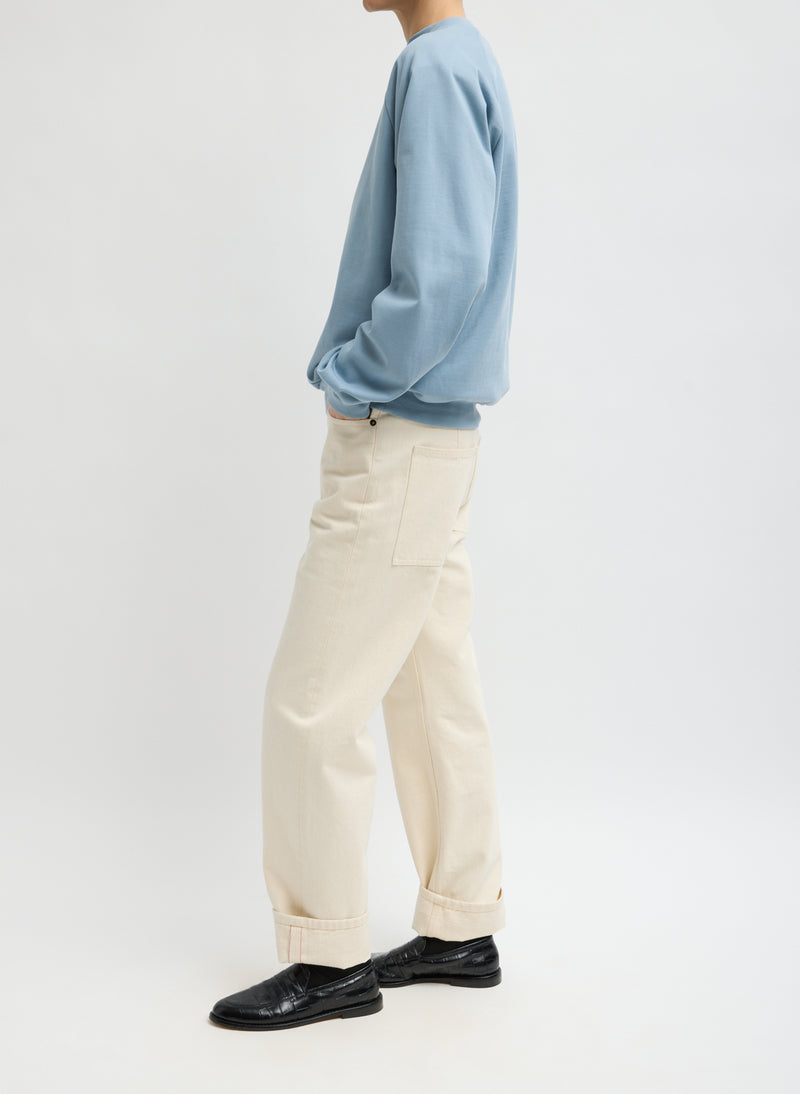 Tibi-Selvedge Denim 5 Pocket Alec Jean - Natural-Pants-Boboli-Vancouver-Canada