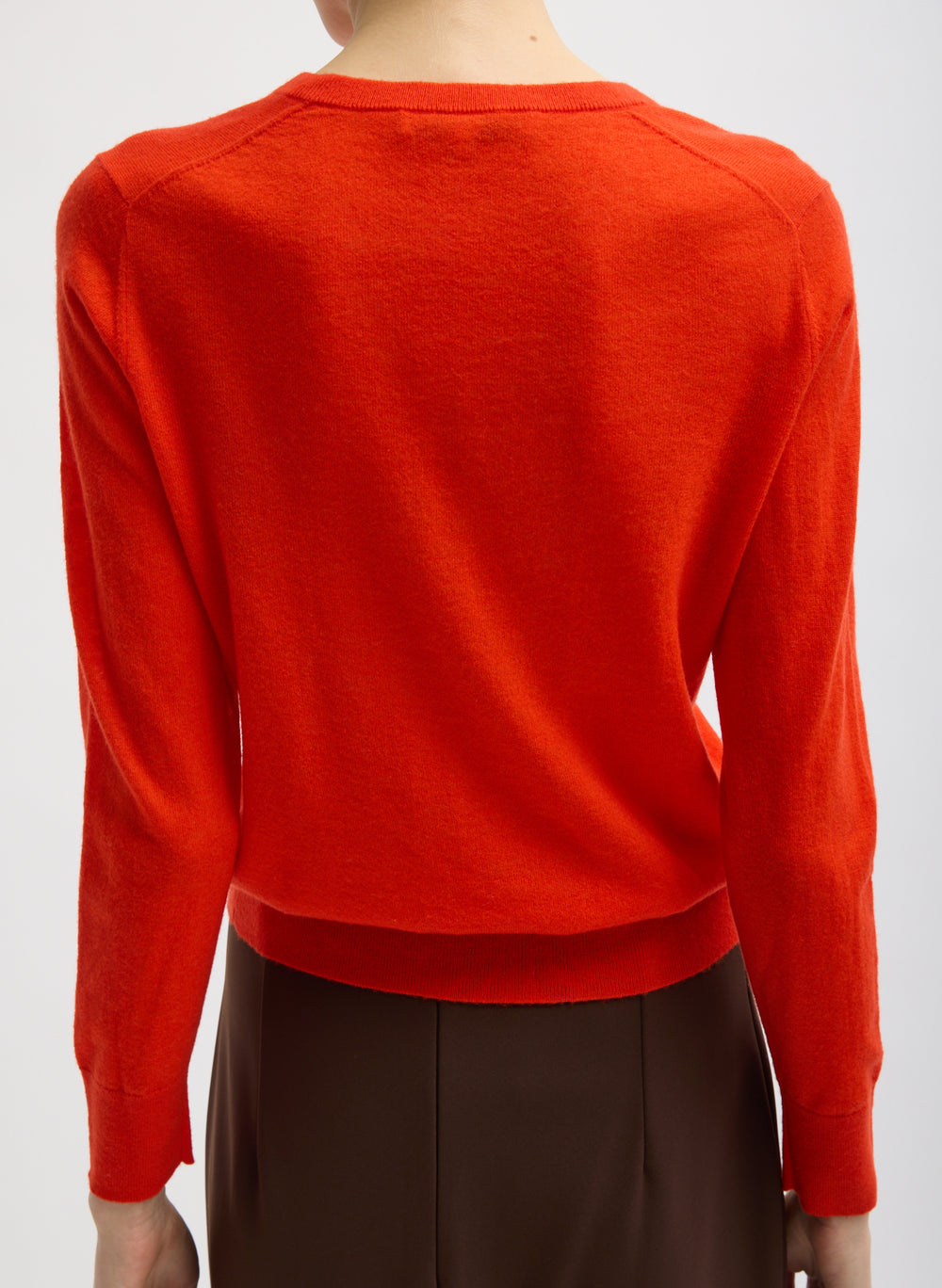 Tibi-Skinlike Mercerized Wool Shrunked VNeck - Red-Sweaters-Boboli-Vancouver-Canada