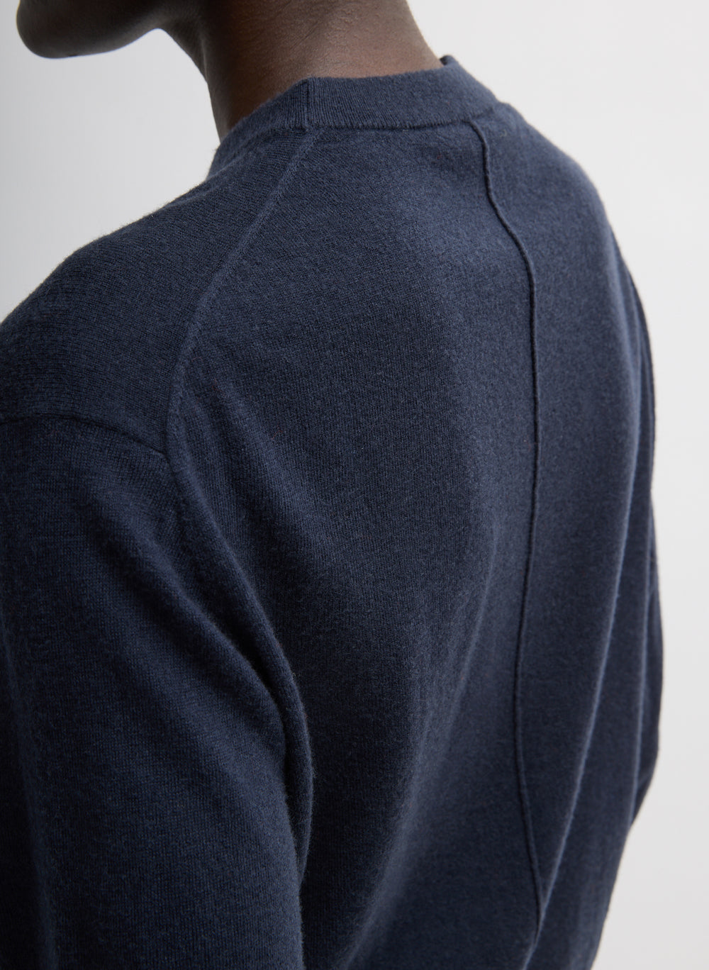 Tibi-Skinlike Mercerized Wool Crewneck Pullover - Navy-Sweaters-Boboli-Vancouver-Canada