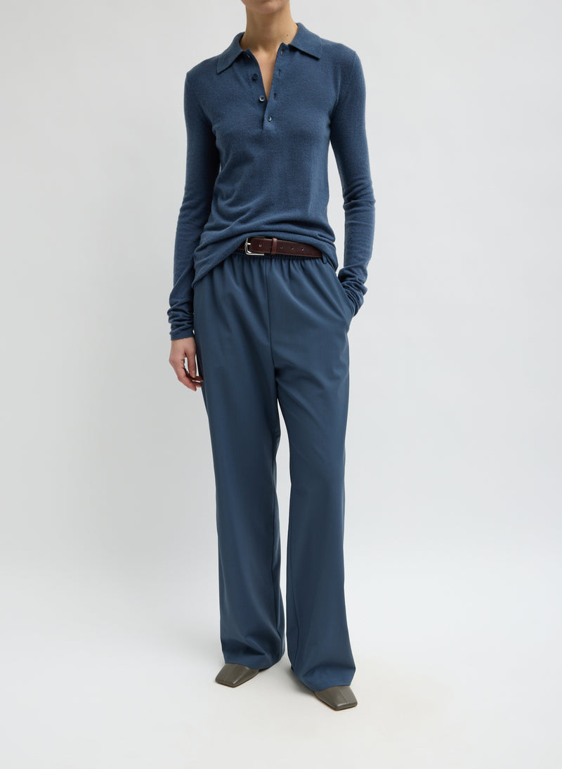 Tibi-Tropical Wool Charles Trouser - Blue Fog-Pants-Boboli-Vancouver-Canada