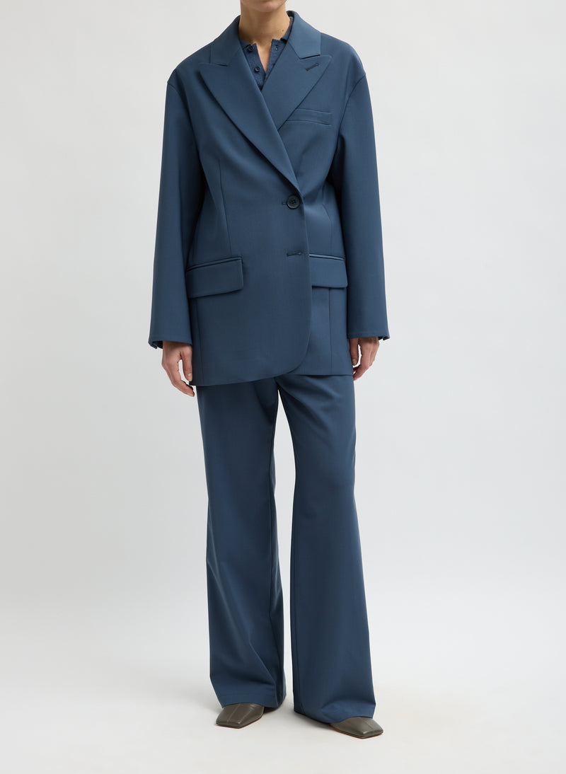 Tibi-Tropical Wool Charles Trouser - Blue Fog-Pants-Boboli-Vancouver-Canada