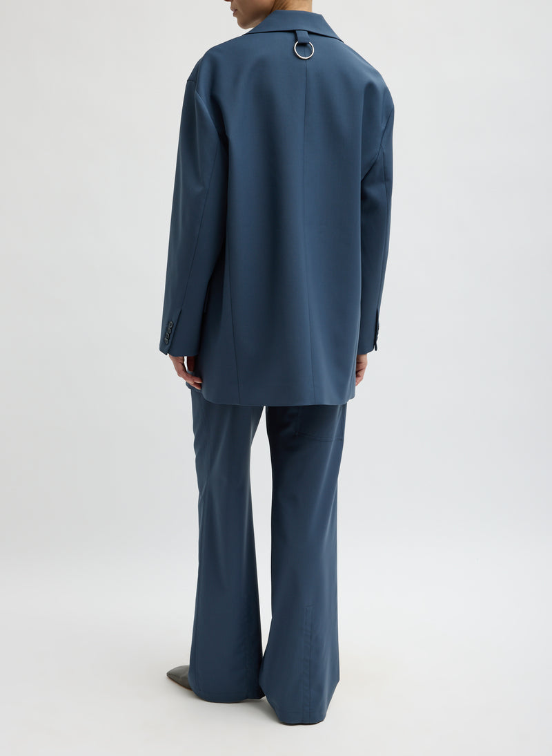 Tibi-Tropical Wool Liam Blazer - Blue Fog-Jackets-Boboli-Vancouver-Canada