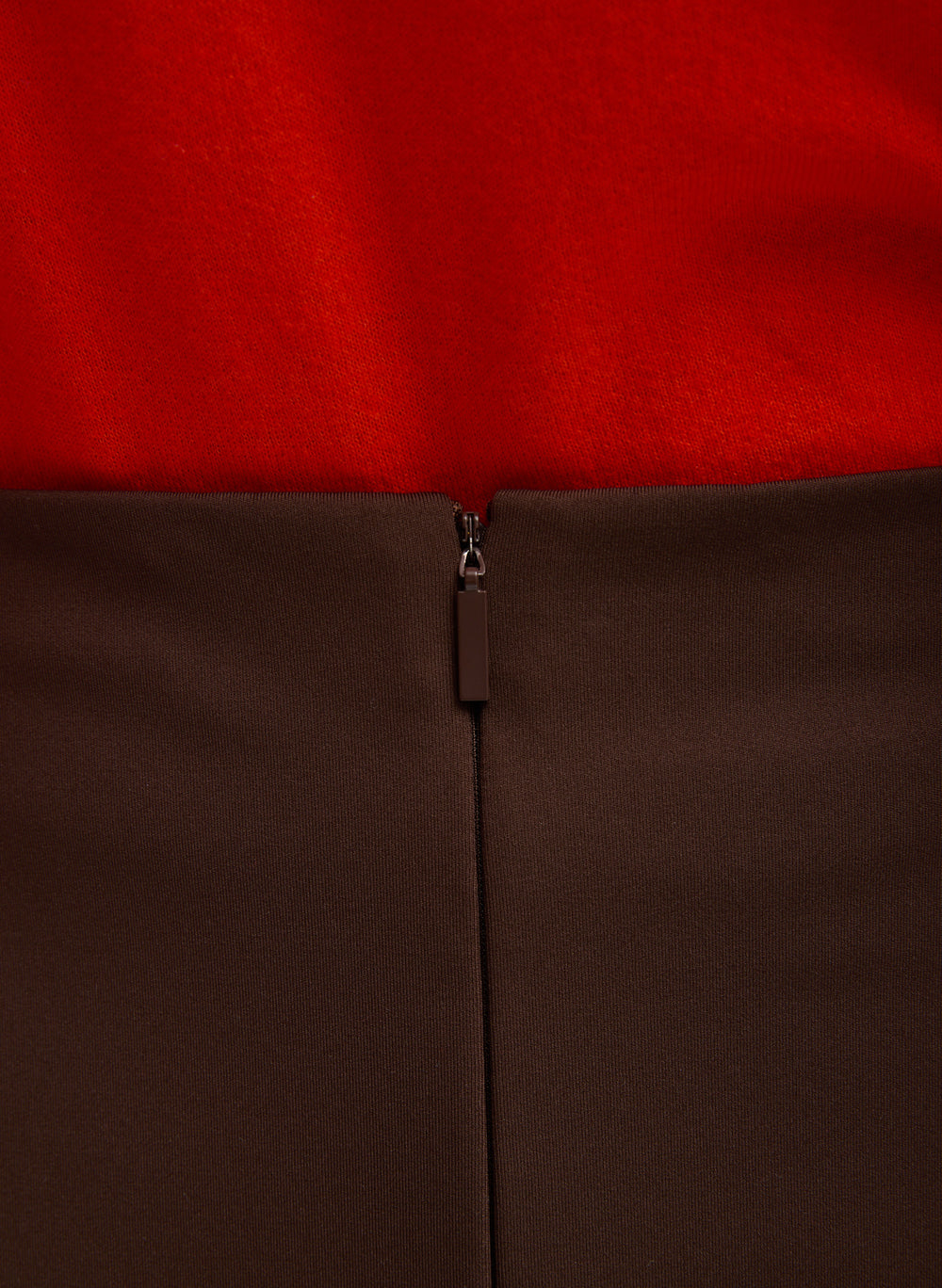 Tibi-Compact Ultra Stretch Knit Pencil Skirt - Brown-Skirts-Boboli-Vancouver-Canada