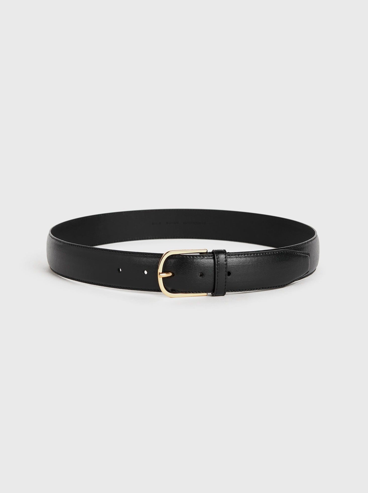 Totême-Wide Trouser Belt - Black-Belts-Boboli-Vancouver-Canada