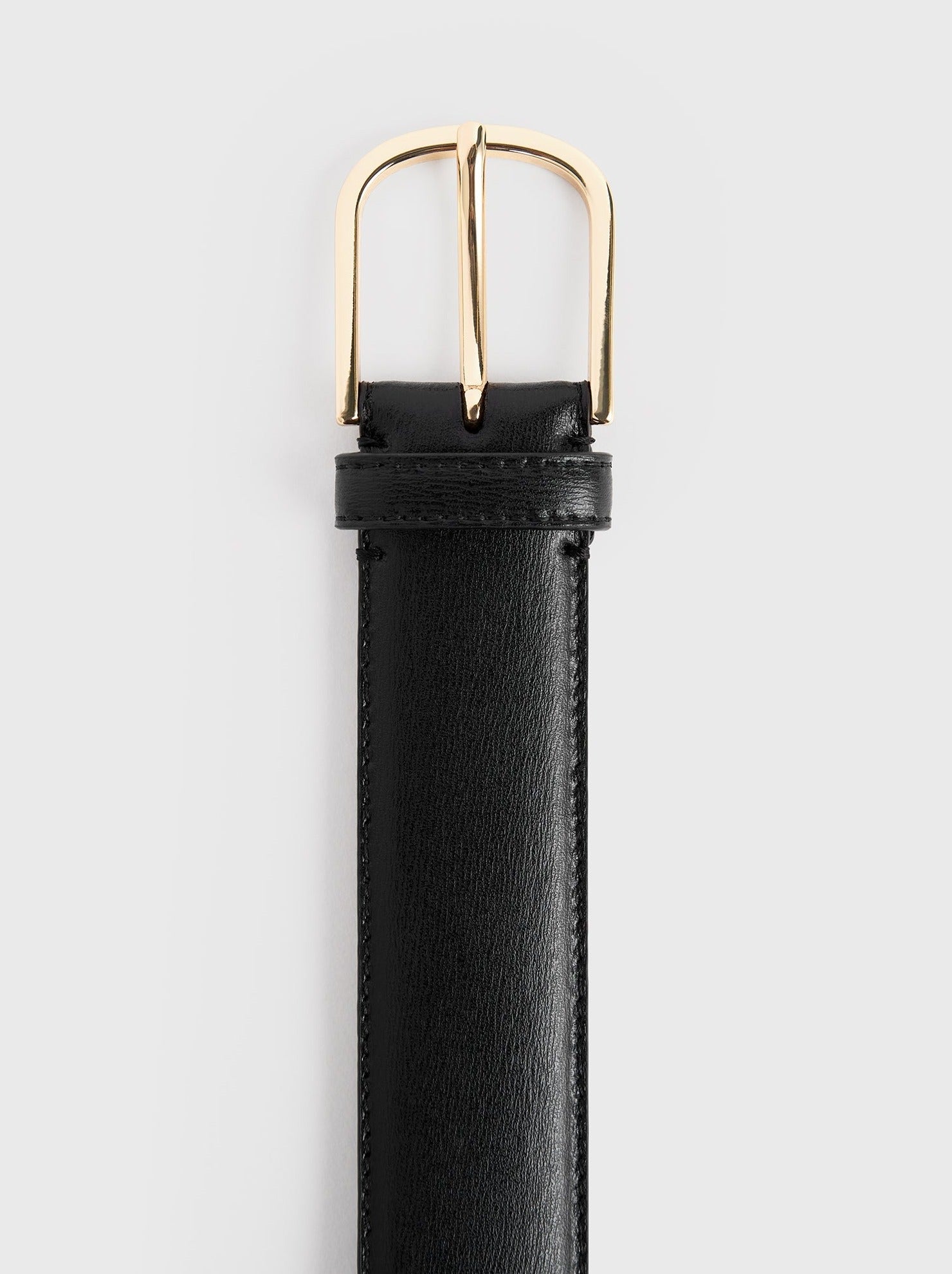 Totême-Wide Trouser Belt - Black-Belts-Boboli-Vancouver-Canada