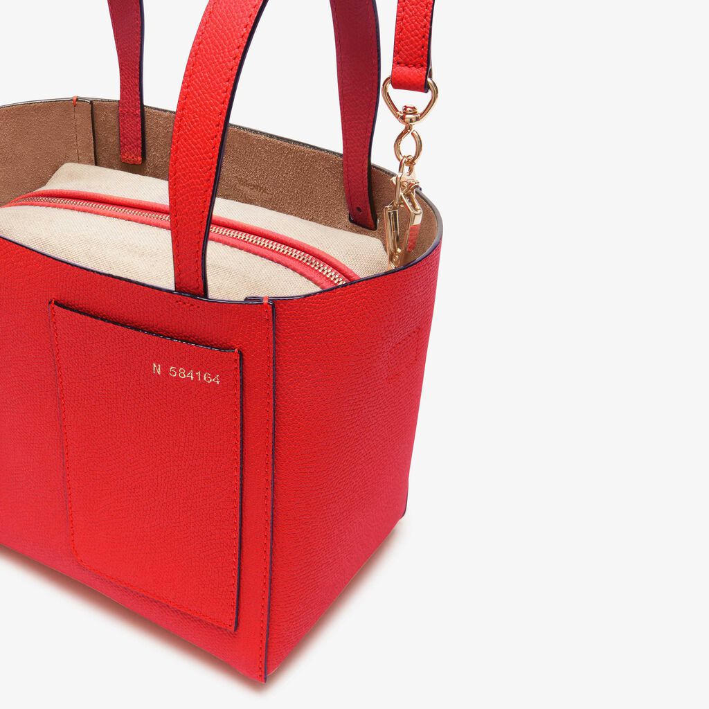 Valextra-Soft Bucket Micro Bag - Crimson-Bags-Boboli-Vancouver-Canada