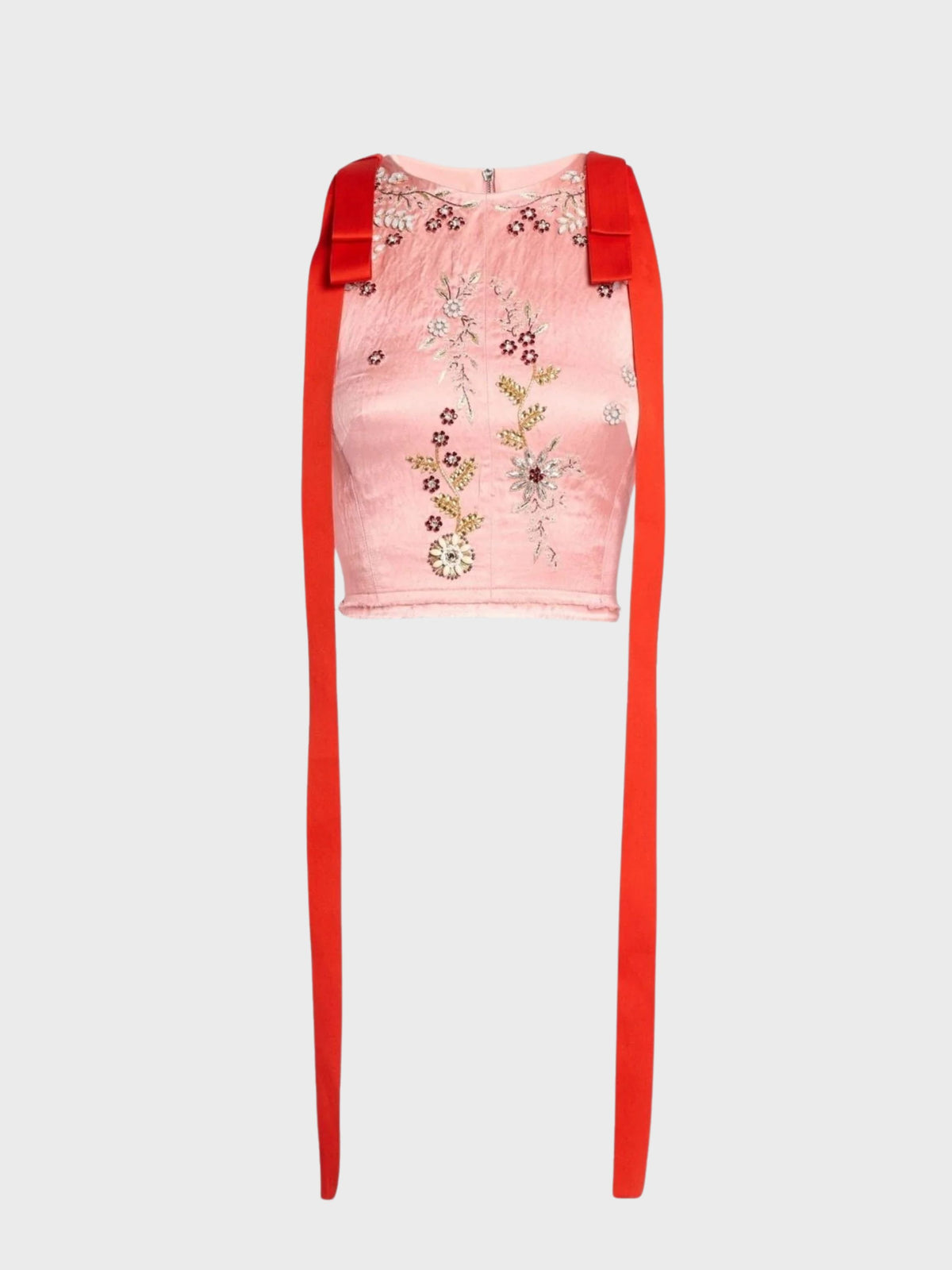 Erdem-Textured Satin Sleeveless Top-Peony-Tops-Boboli-Vancouver-Canada