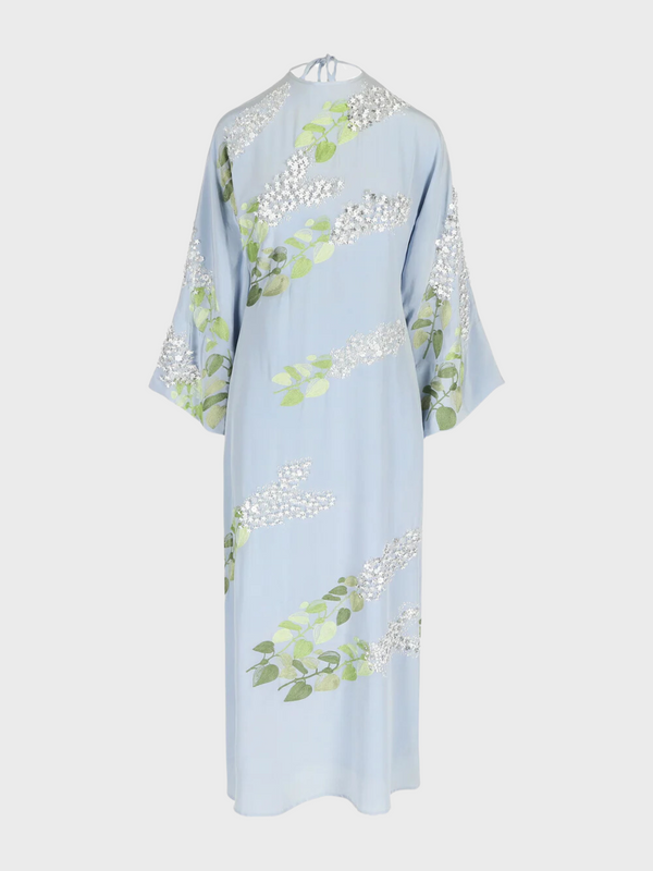Dress Emmanuelle - Ivory/Soft Blue