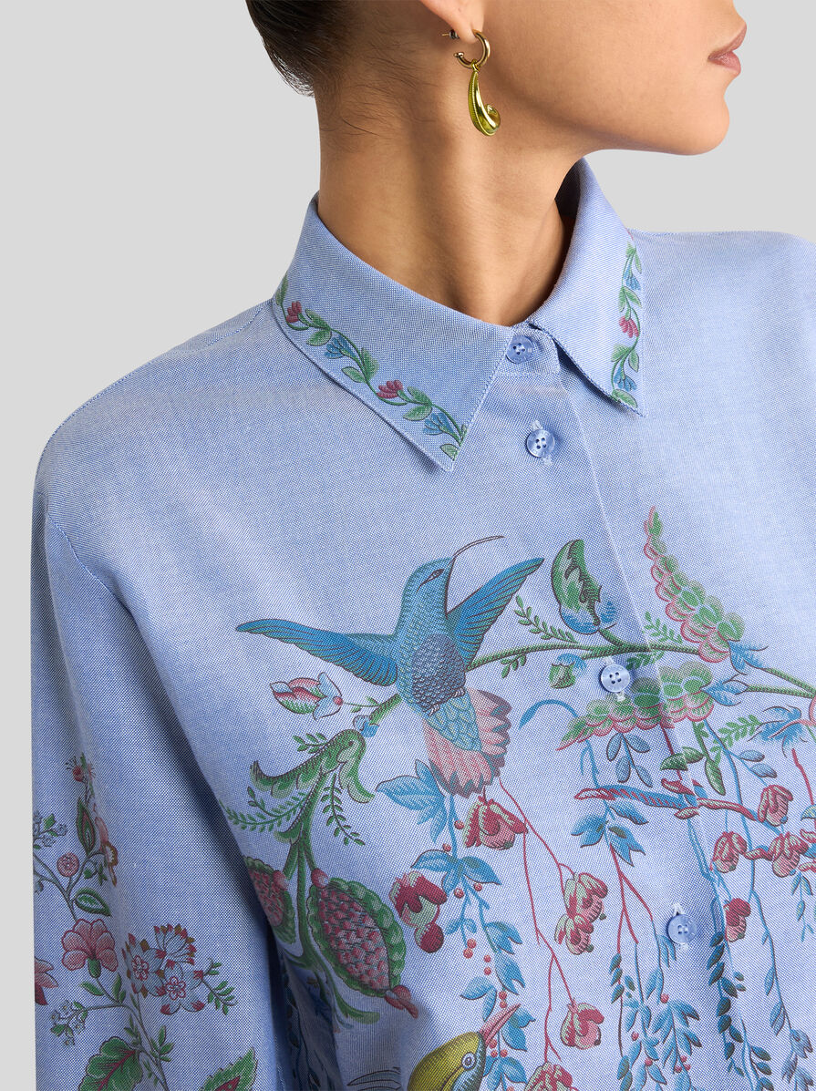 Etro-Regular Button-Up Shirt - Blue/Multi-Shirts-Boboli-Vancouver-Canada