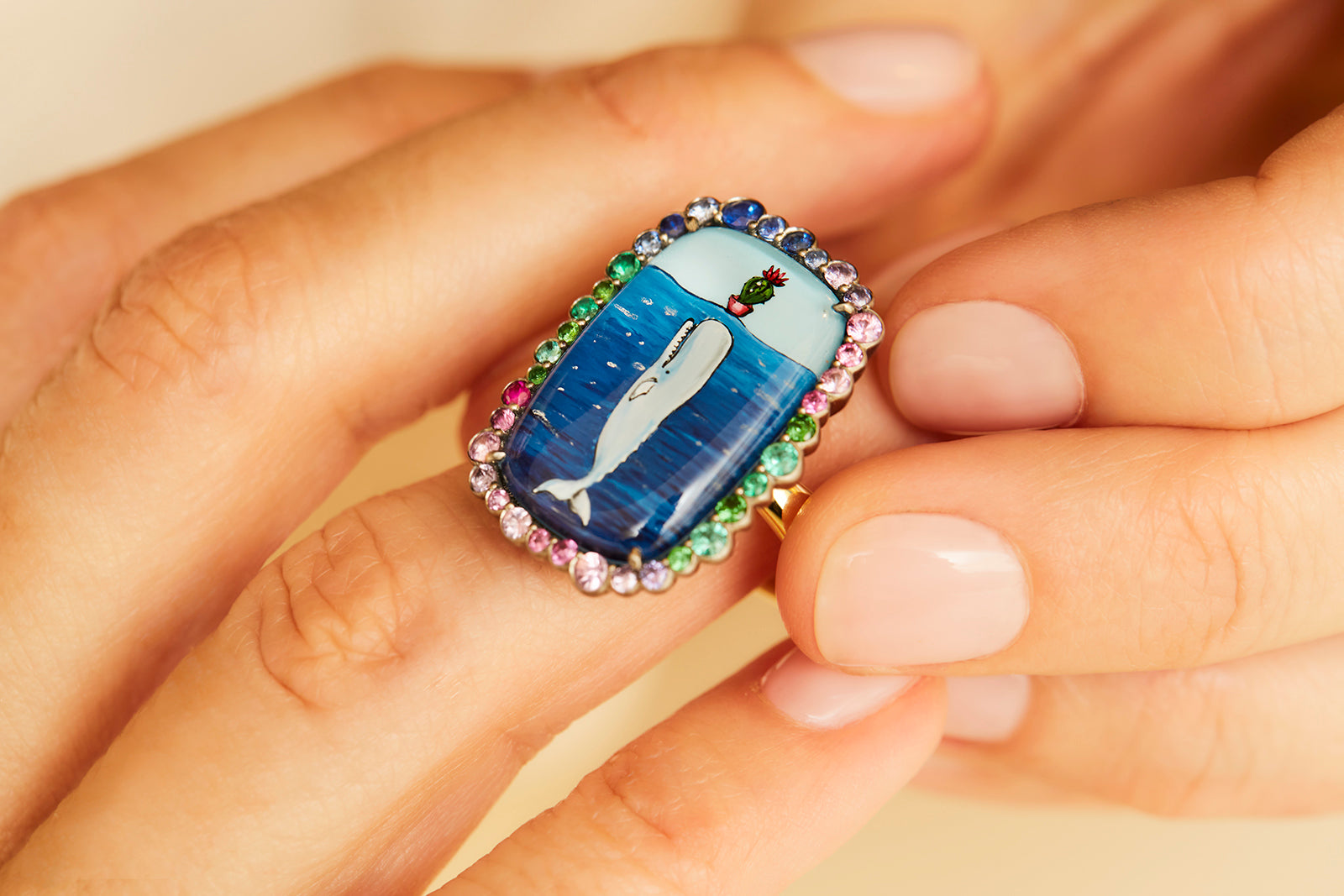Francesca Villa-Whales at Wonderland Ring-Jewellery-EU 53-Boboli-Vancouver-Canada