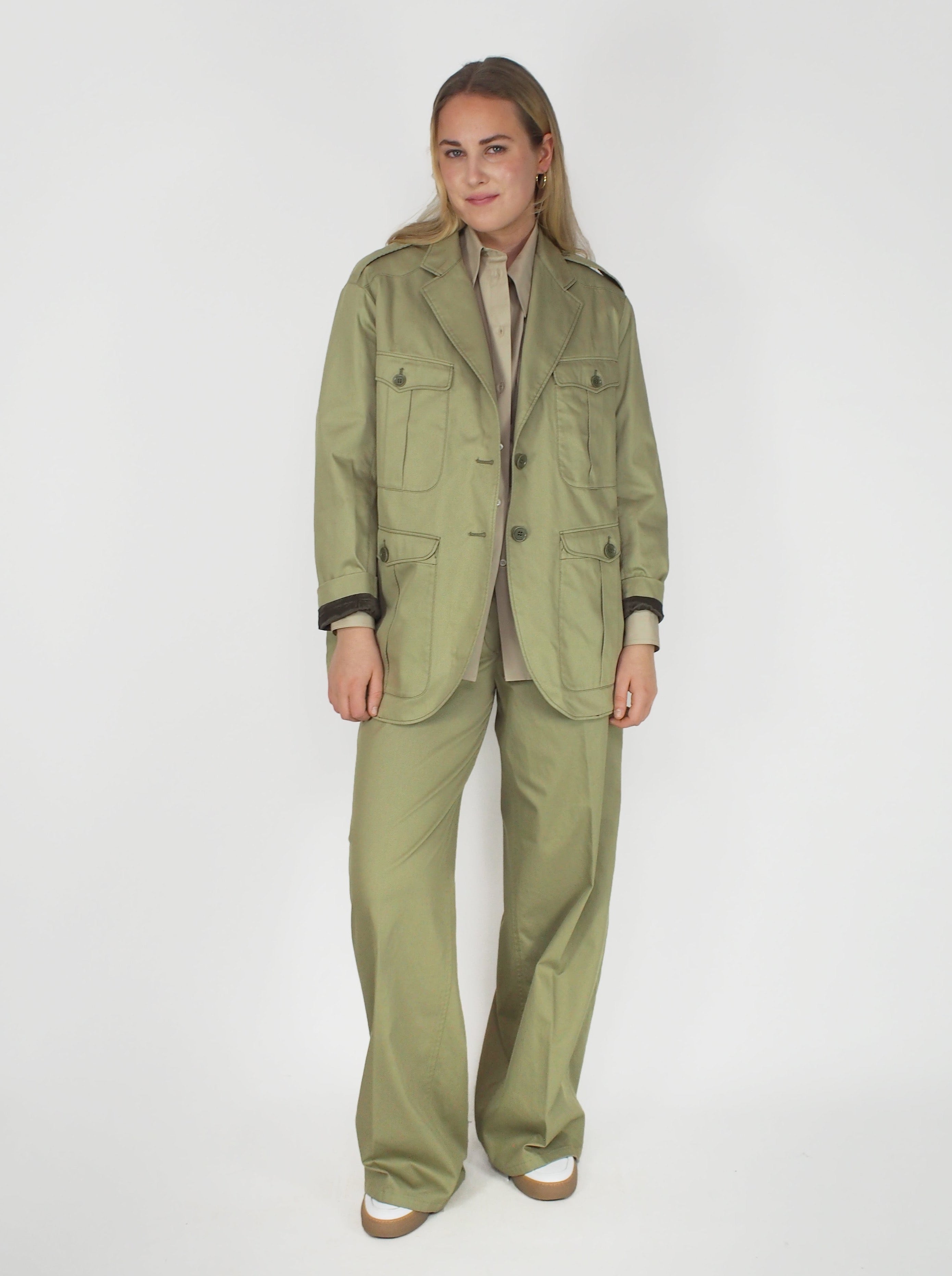 Aspesi-Cotton Twill Jacket - Jute-Jackets-Boboli-Vancouver-Canada