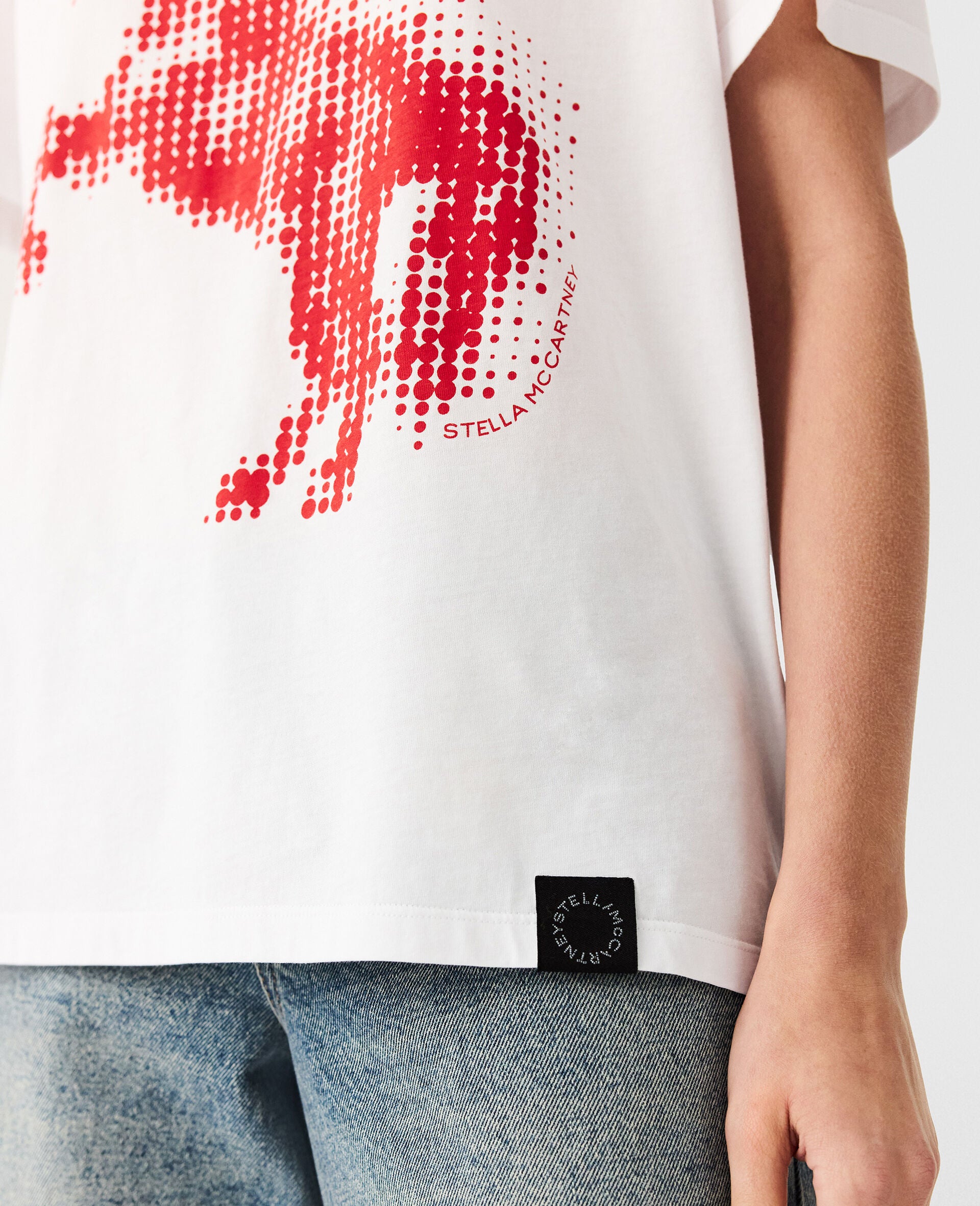 Stella McCartney-Airbrushed Horse T-Shirt - Pure White-Shirts-Boboli-Vancouver-Canada