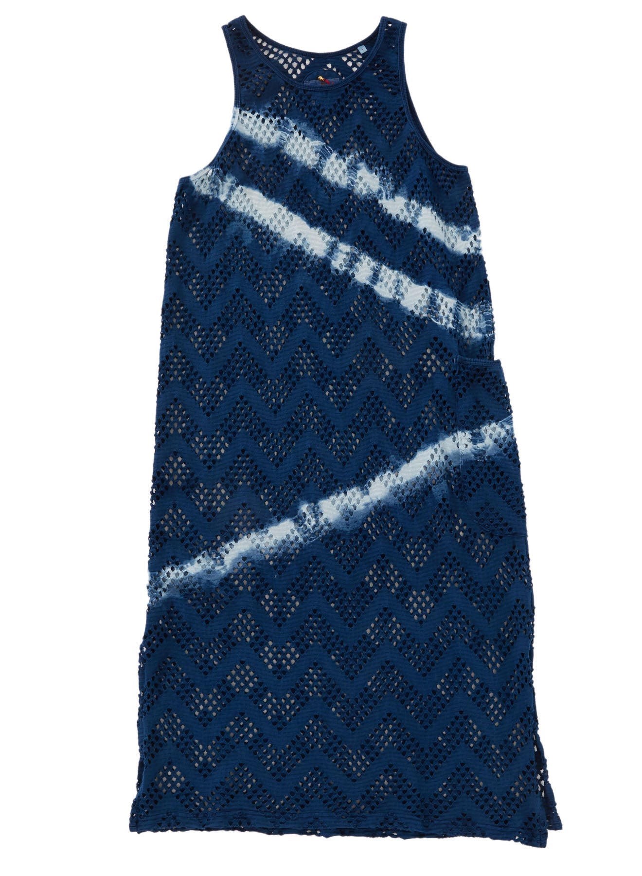 Blue Blue Japan-Yamamichi Shibori Dyed Dress - Blue-Dresses-Boboli-Vancouver-Canada