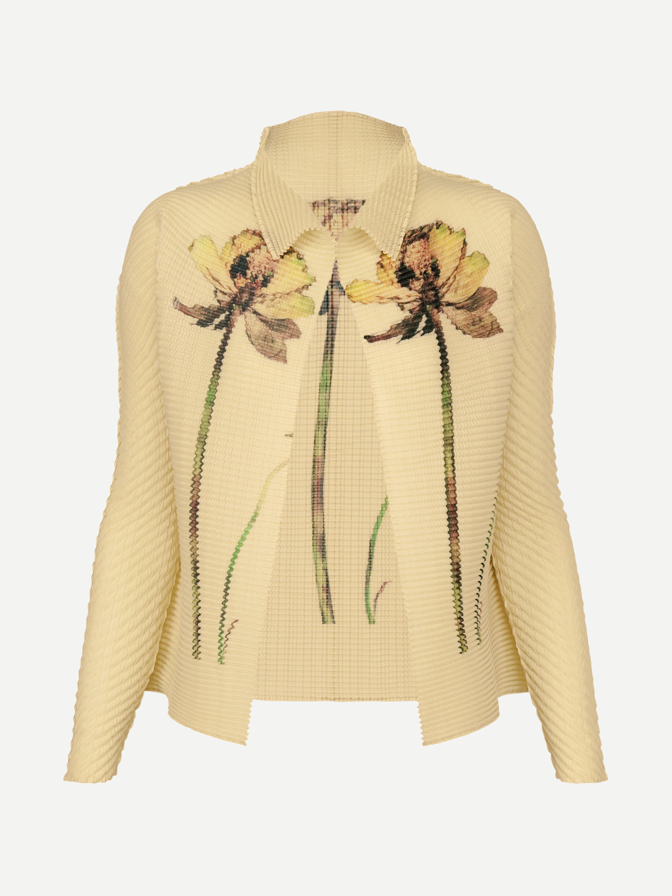 Issey Miyake-Pressed Flora Pleats Jacket - Ranunculus-Jackets-Boboli-Vancouver-Canada