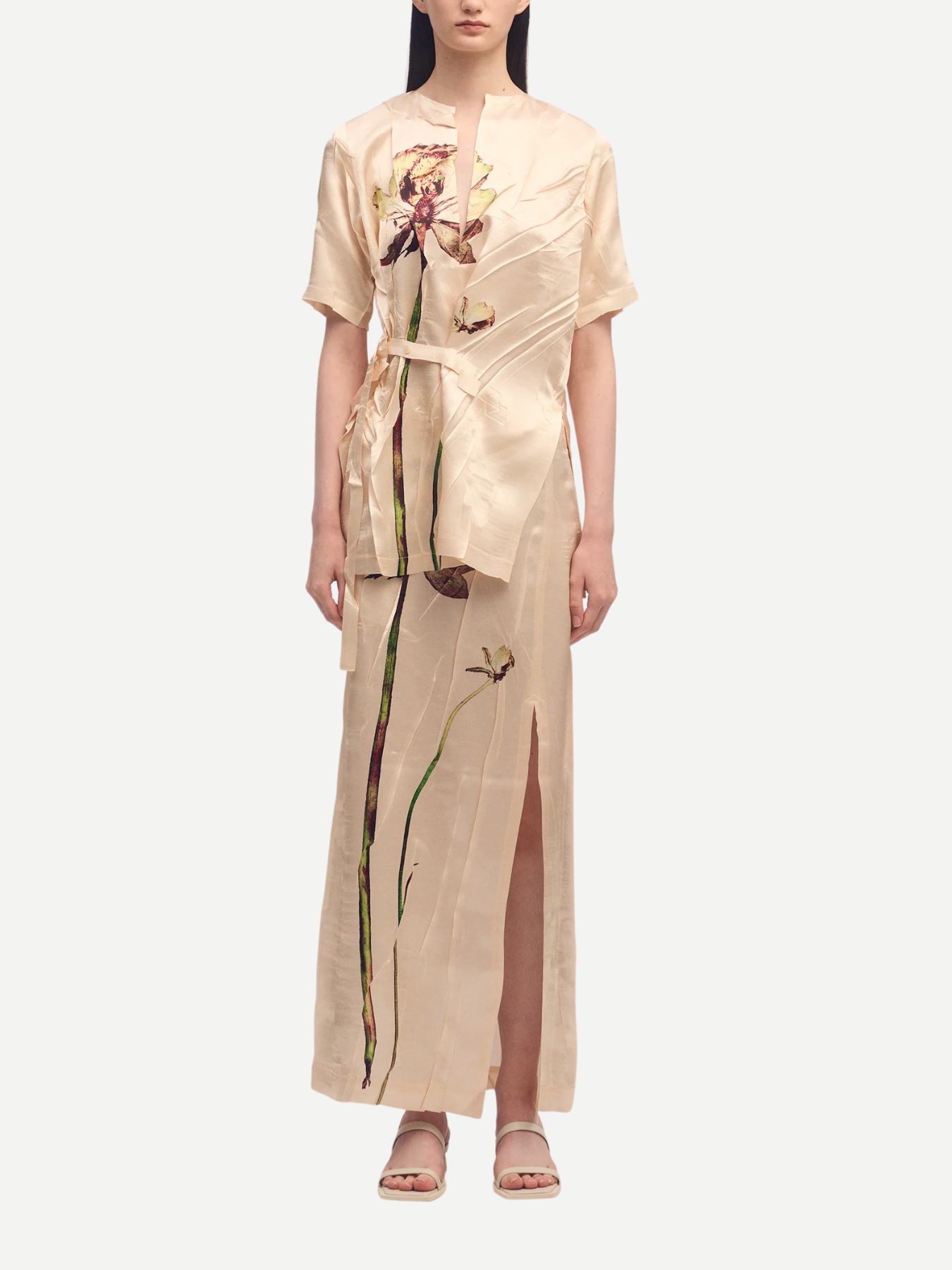 Issey Miyake-Pressed Flora Top - Ranunculus-Tops-Boboli-Vancouver-Canada
