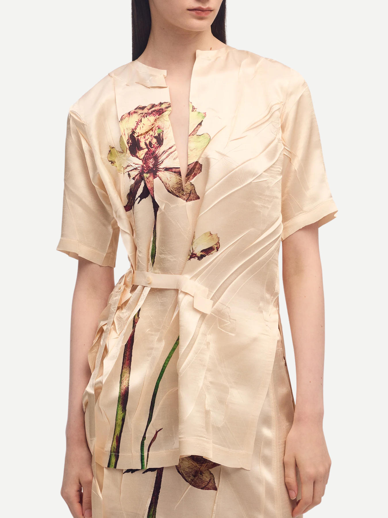 Issey Miyake-Pressed Flora Top - Ranunculus-Tops-Boboli-Vancouver-Canada