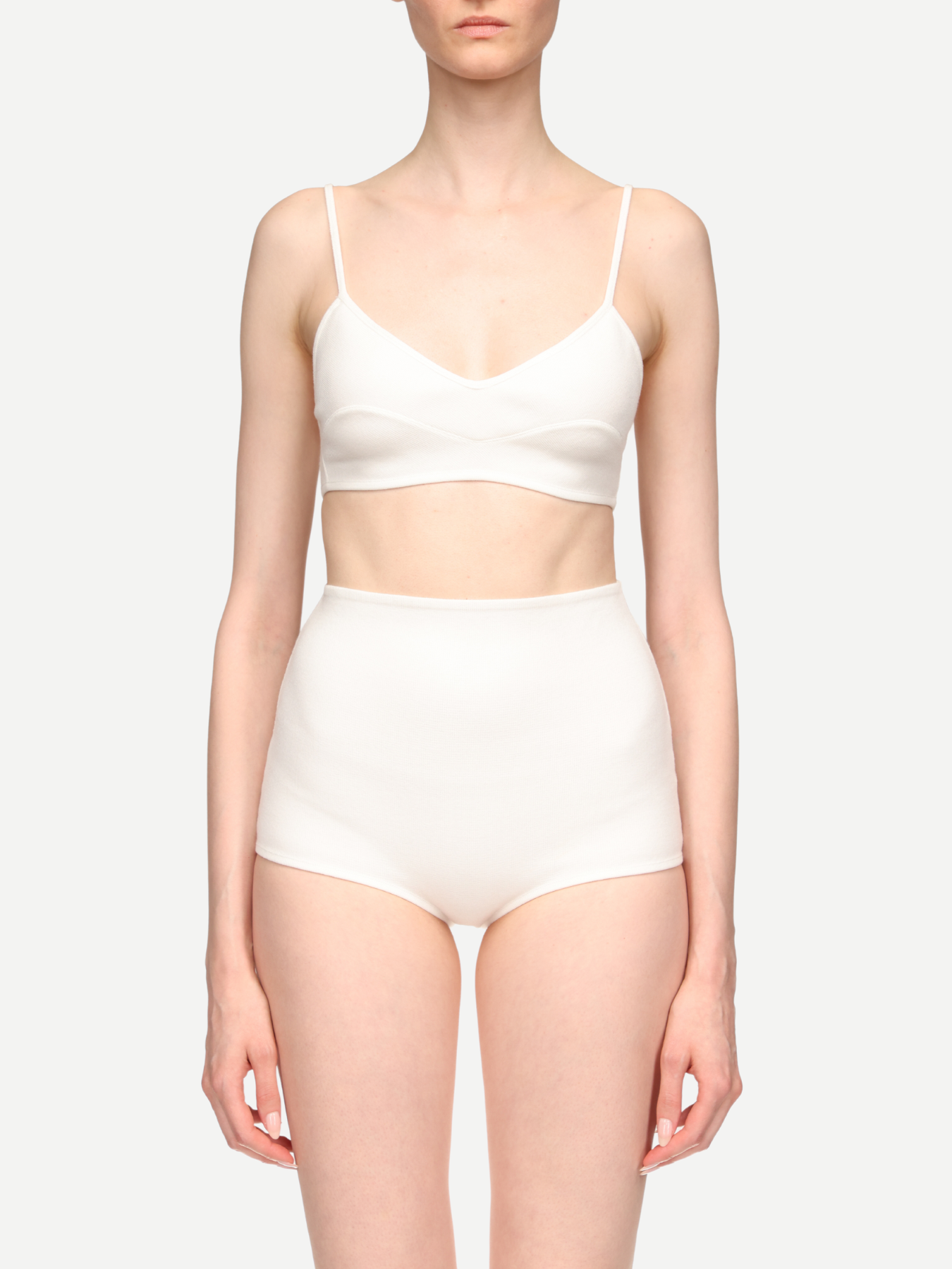 Giambattista Valli-Viscose Knit Bra - Ivory-Tops-Boboli-Vancouver-Canada