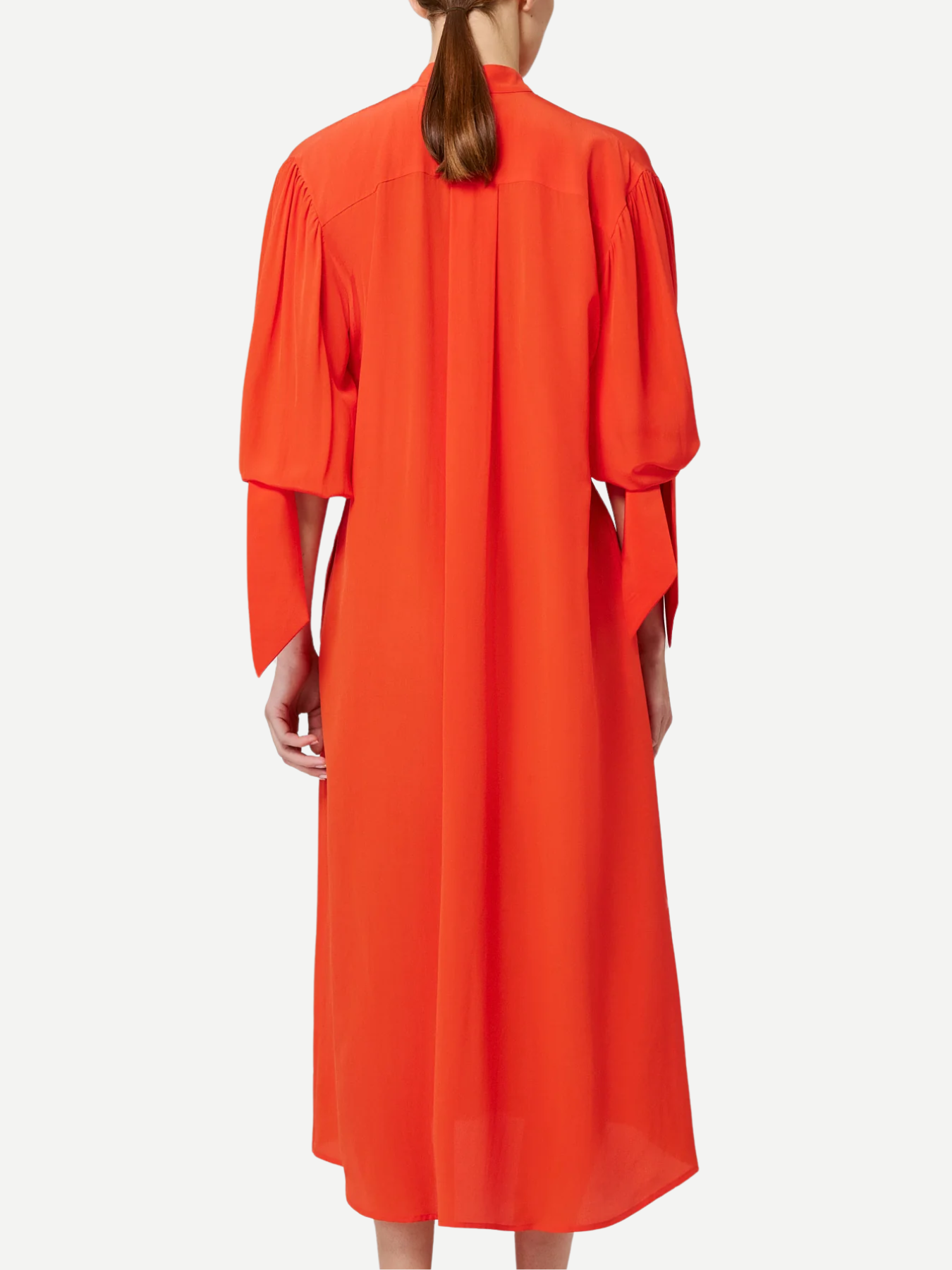 Sa Su Phi-Susanna Long Dress w/Vest - Orange-Dresses-Boboli-Vancouver-Canada