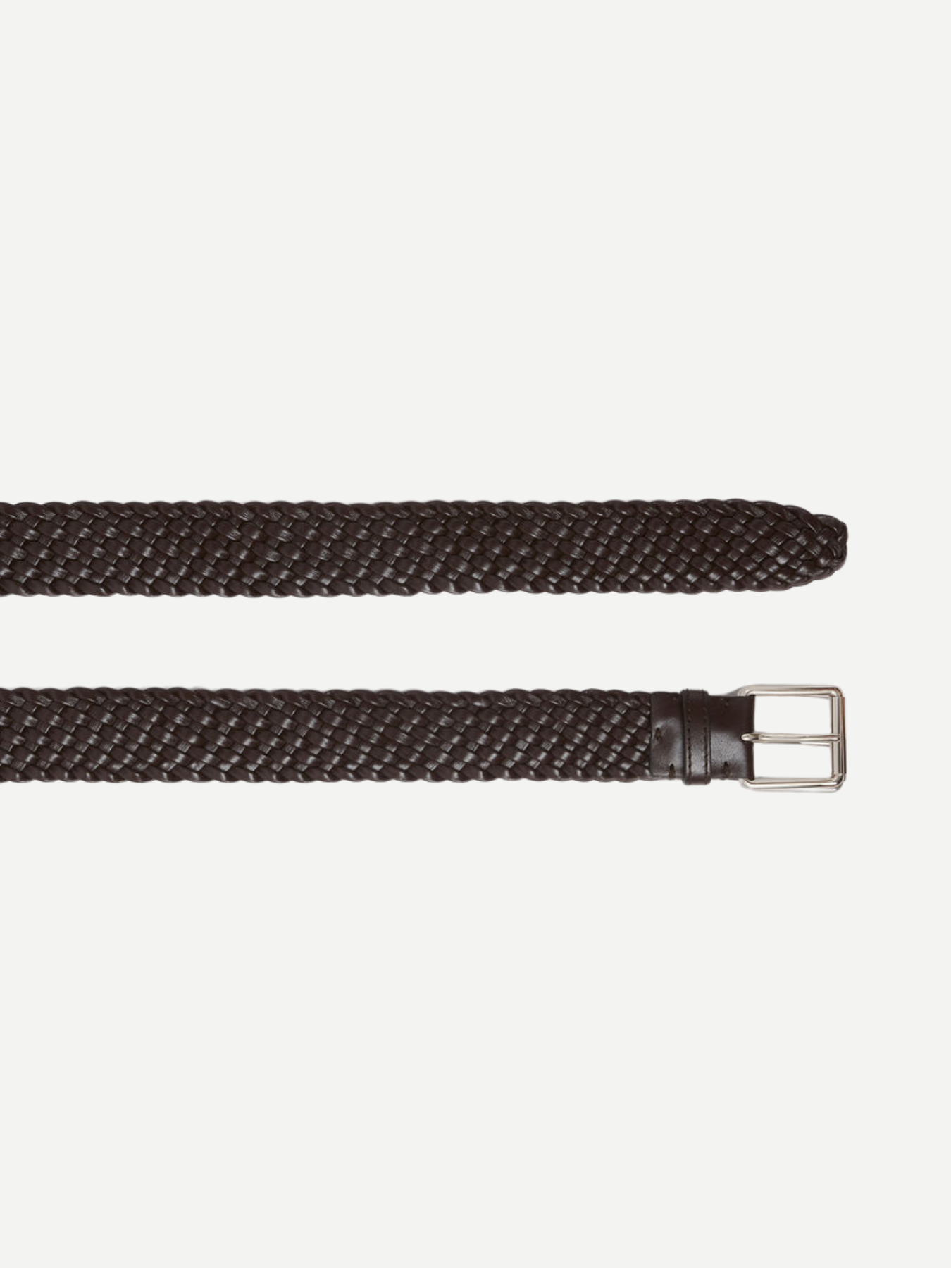Stella McCartney-Buckle Belt Woven Alter Mat - Chocolate Brown-Belts-Boboli-Vancouver-Canada